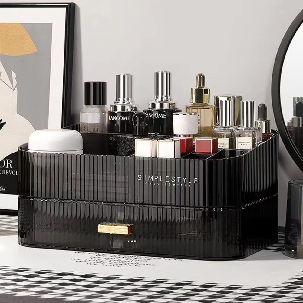 Miuopur Makeup Organizer With Stackable Drawers, Bathroom Vanity Organizers And Storage, Ideal For Desk And Dresser Countertops,