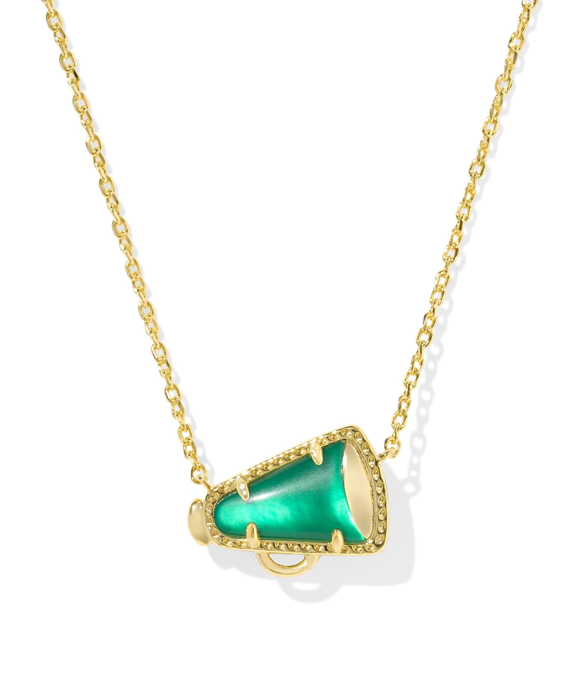 Kendra Scott, Womens, Cheer Short Pendant Necklace, Emerald Illusion, One Size