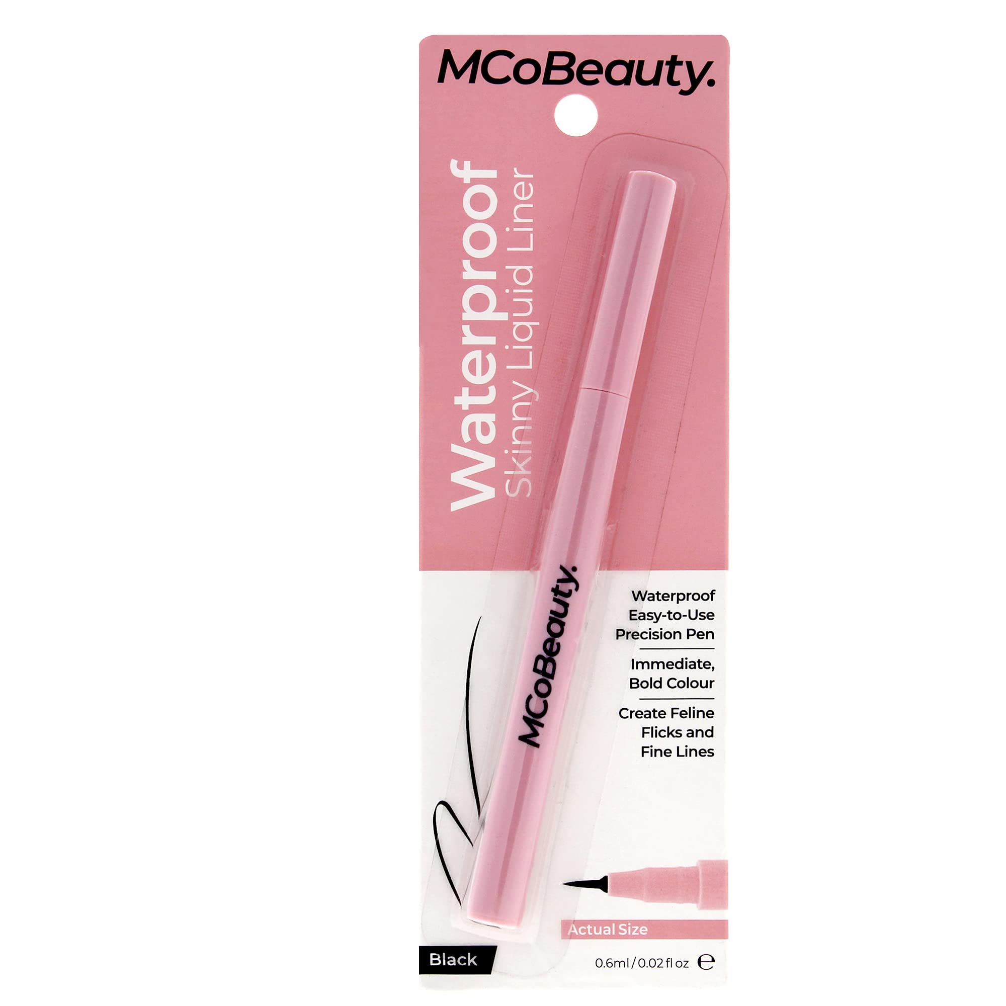 Mcobeauty Waterproof Skinny Liquid Eyeliner - Super-Fine Precision Tip - Immediate Bold Color - Long-Lasting Pigment For All-Day