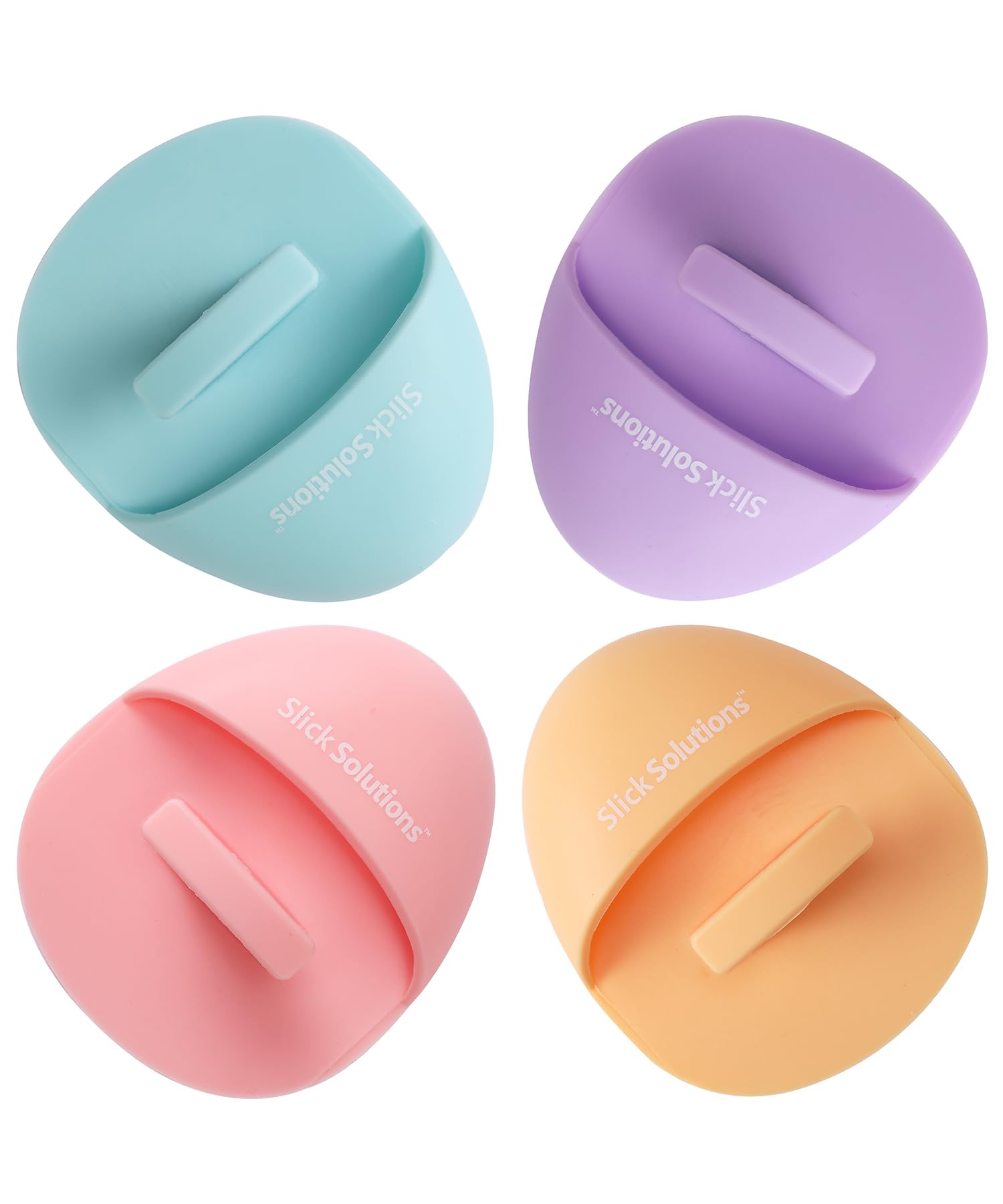 Slick- Silicone Facial Cleansing Brush, 4 Pack, Silicone Face Scrubber Exfoliator, Face Exfoliator Scrubber, Facial Scrubber for