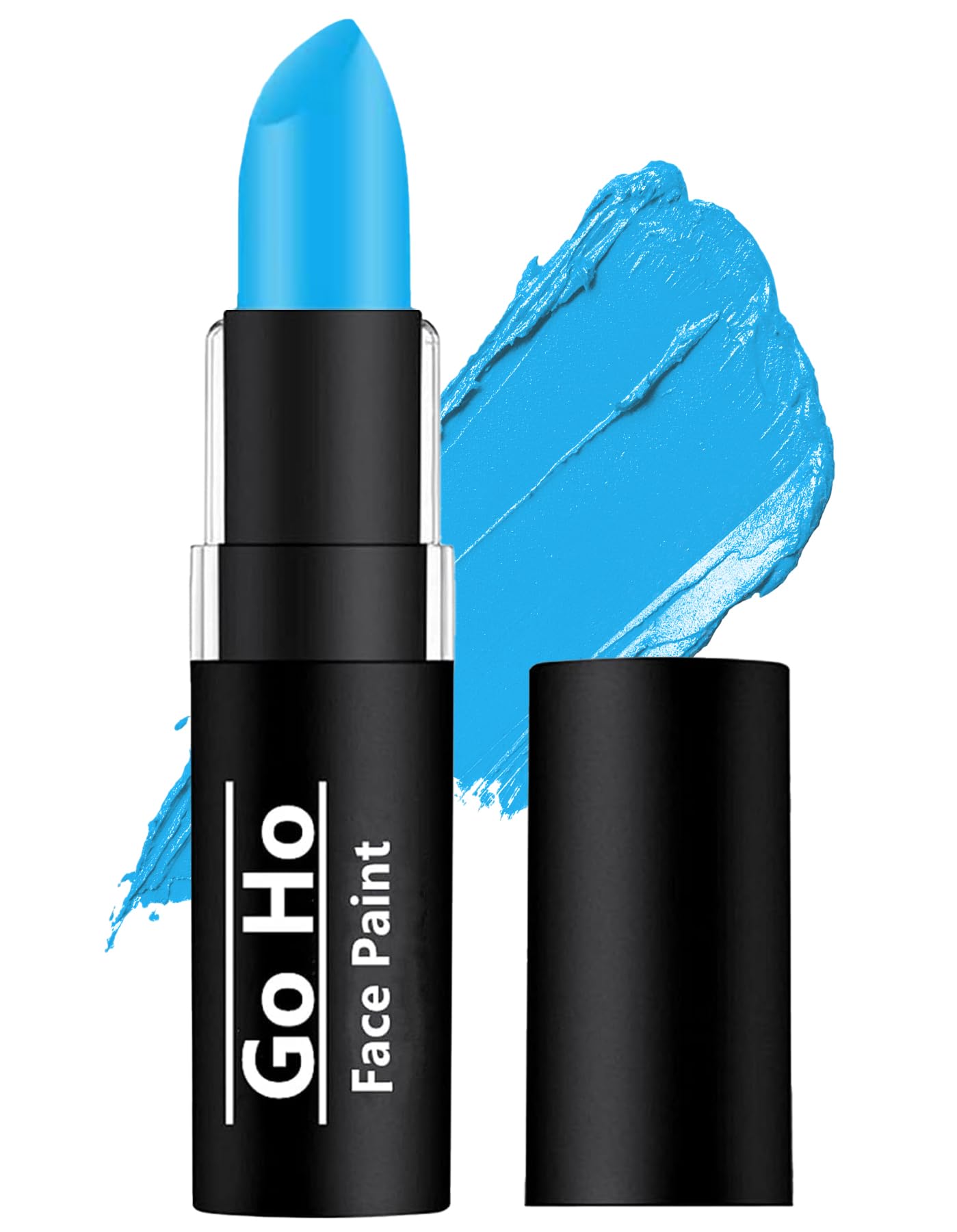 Go Ho Makeup Sky Blue Cream-Blendable Stick - Body Paint Professional SFX Makeup,Safe Facepaint Nose&Lip Smacking for Halloween(