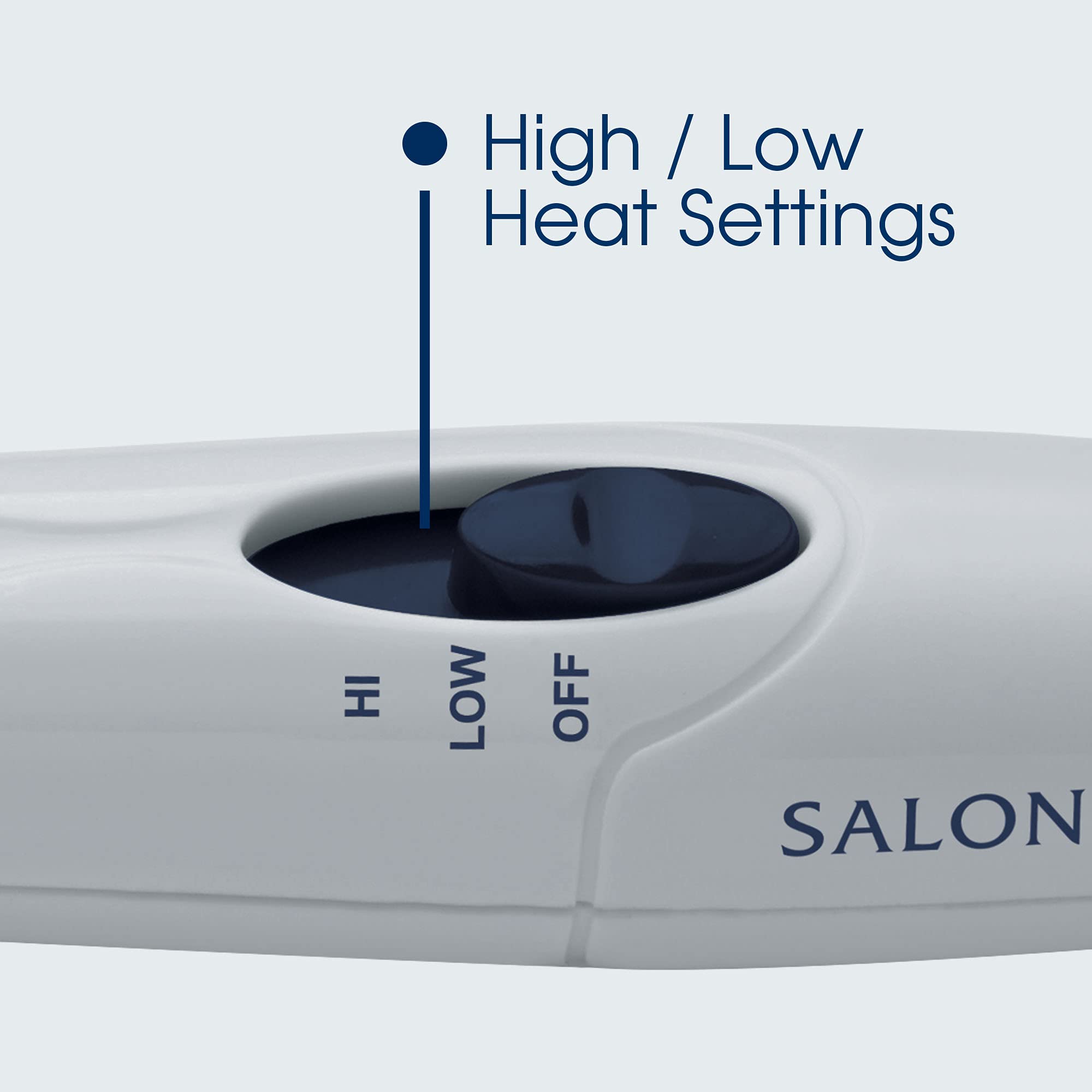 Salon Edition Hair Styling Brush Iron - 1/2" Plastic Brush for Smooth 2nd Day Hair Styles - White Model SE1512