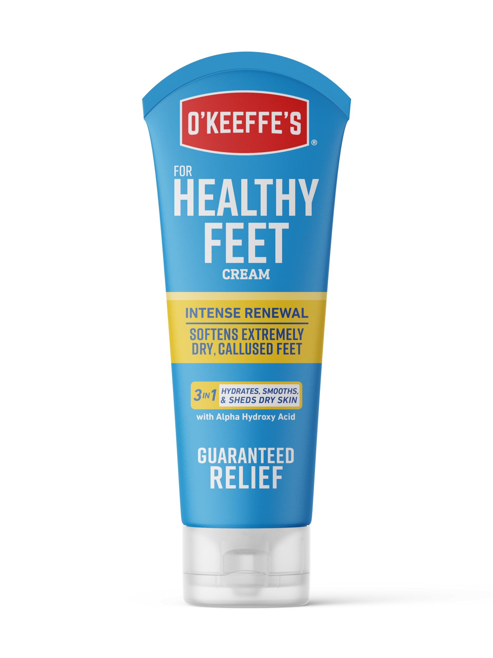 O'Keeffe'S Healthy Feet Intense Renewal Cream With Alpha Hydroxy Acid, Softens And Exfoliates Extremely Dry, Callused Feet, 3Oz