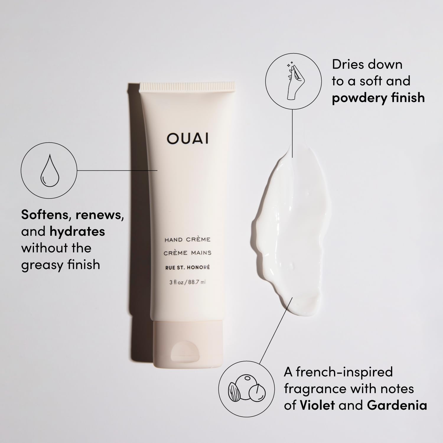 Ouai Hand Cream - Thick, Creamy Balm With Coconut Oil, Murumuru Butter And Shea Butter - Hydrating Moisturizer For Soft Hands -