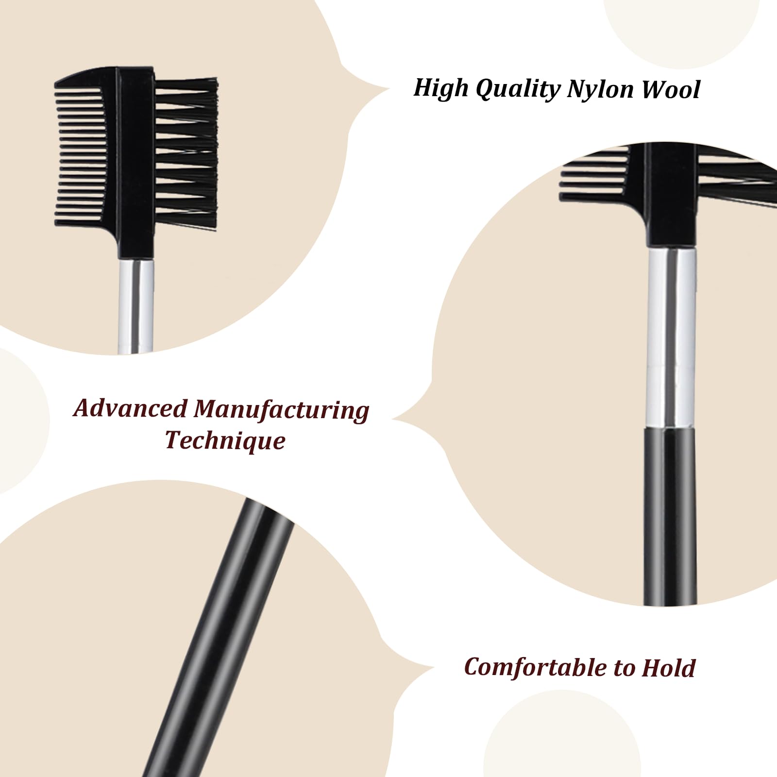 10Pcs Eyebrow Brush Comb, Eyelash Makeup Brush, Eye Brow Eyelash Brush Comb, Makeup Tool For Eyelashes Extension, Lash Seperatin