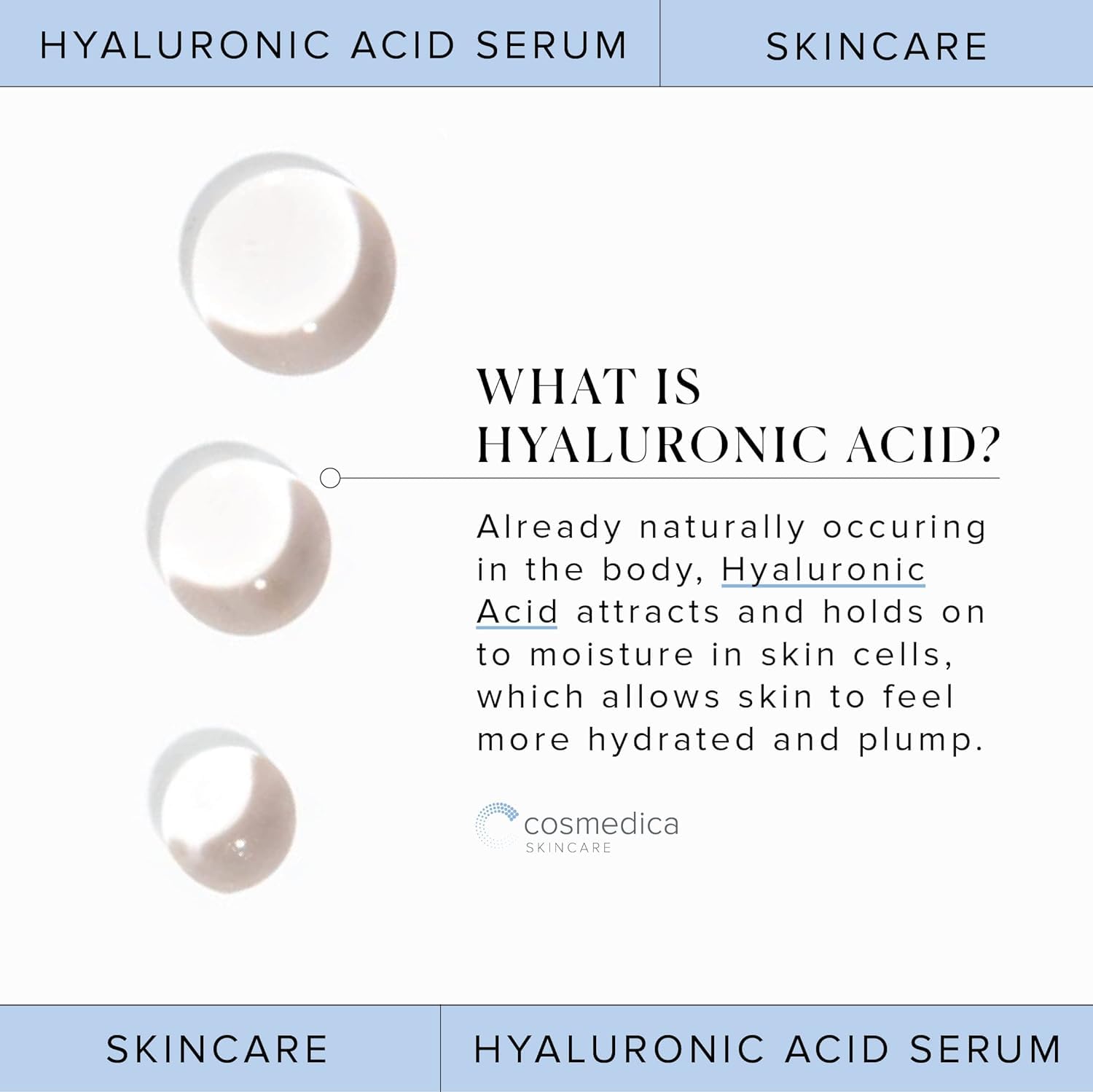 Hyaluronic Acid Serum for Skin 100% Pure-Anti-Aging Serum - Intense Hydration + Moisture, Non-greasy, Paraben-free Hyaluronic Ac