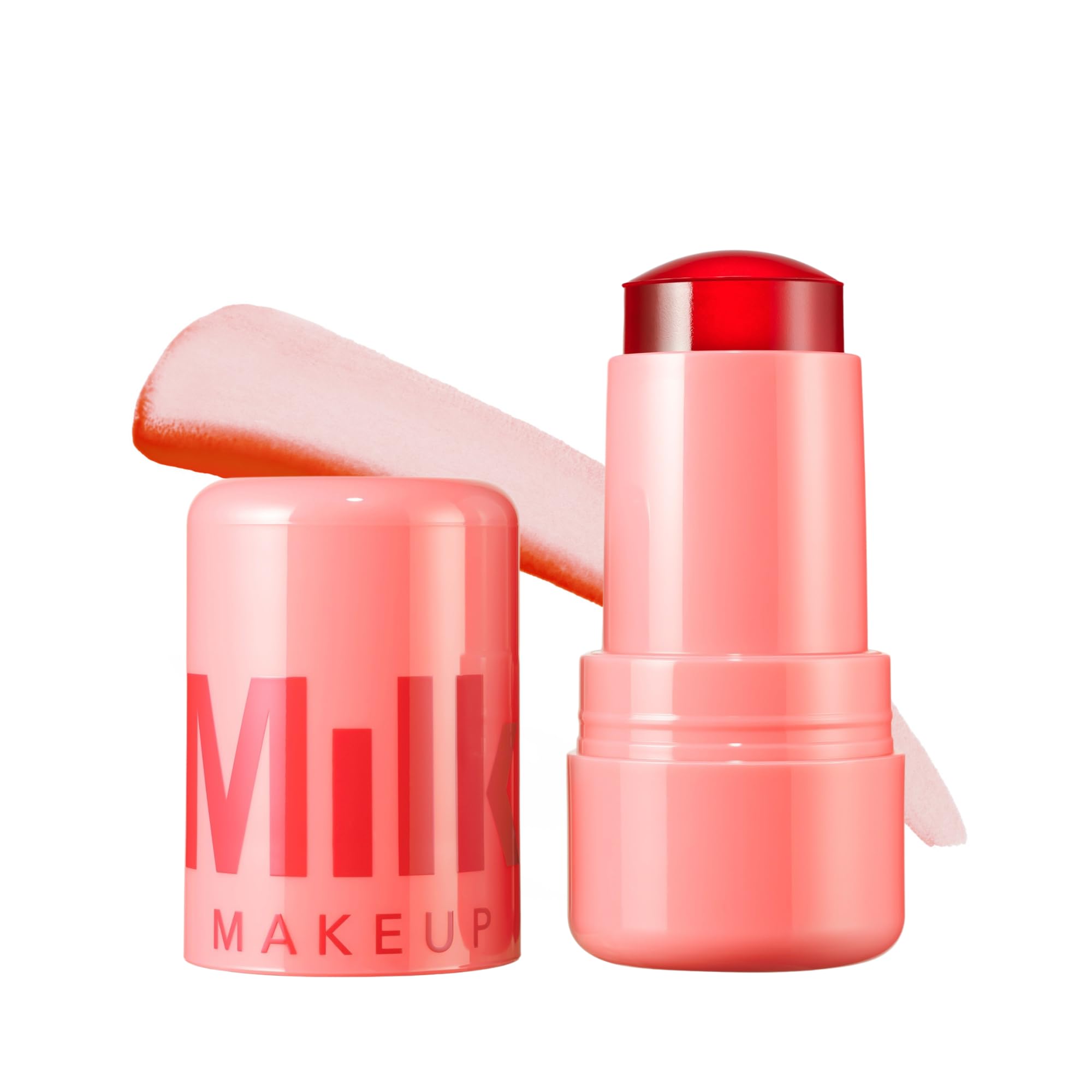 Milk Makeup Cooling Water Jelly Tint, Spritz (Coral) - 0.17 Oz - Sheer Lip & Cheek Stain - Buildable Watercolor Finish - 1,000+