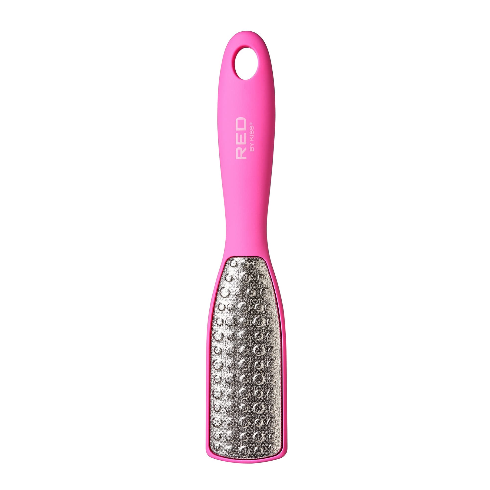 RED by Kiss Stainless Steel Callus Foot File - Callus Remover for Dry and Wet Feet, Double-Side Grinding, Best Foot Care Pedicur