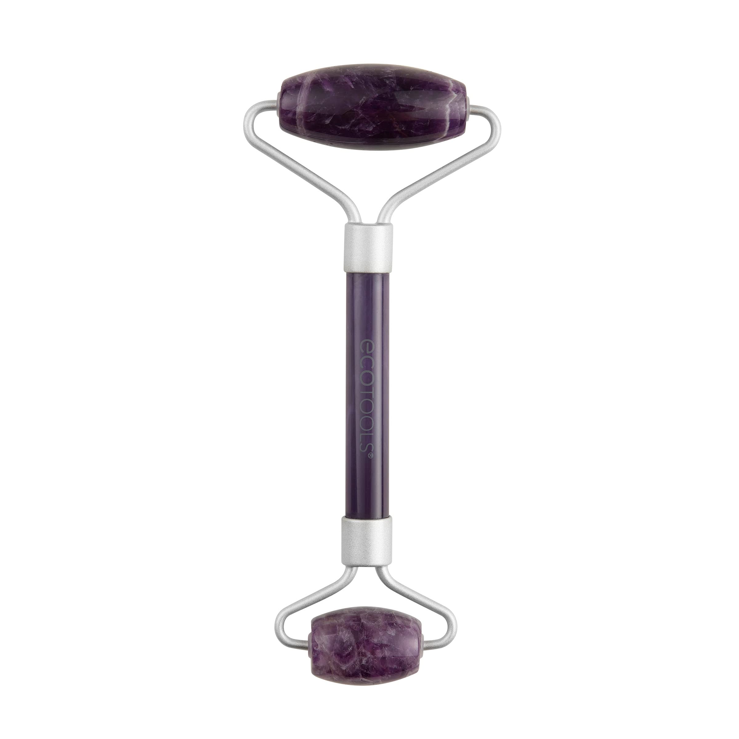 EcoTools Amethyst Facial Roller, Real Stone Face Roller & Massager, Skincare & Sculpting Tool, Reduces Puffiness & Dark Circles,