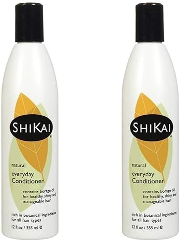 ShiKai Everyday Hydrating Conditioner (Unscented, 12oz, Pack of 2) | With Borage & Jojoba Oil | Promotes Healthy Scalp | Nourish
