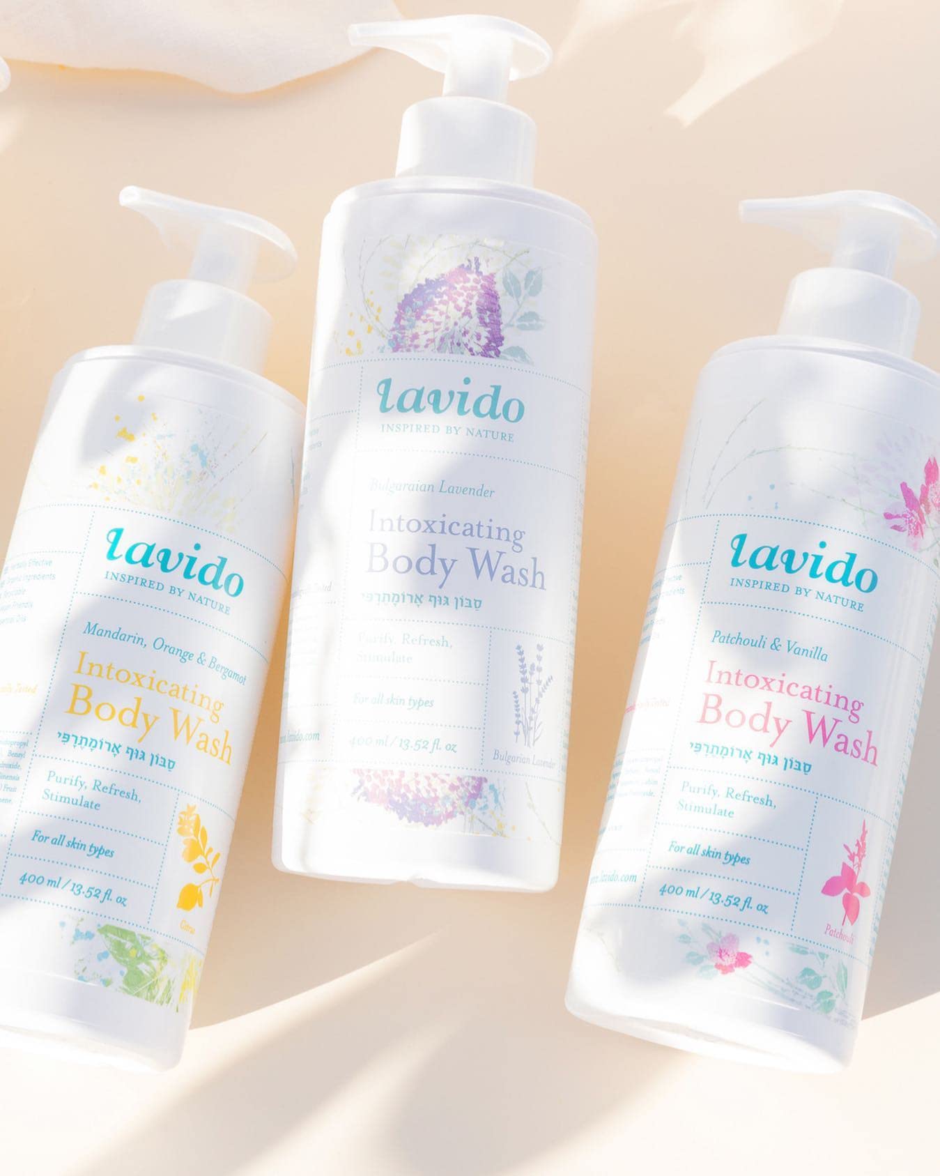 Lavido - Natural Bulgarian Lavender Intoxicating Body Wash | Cleanse, Refresh + Hydrate Skin (13.5 fl oz | 400 ml) PACKAGING MAY