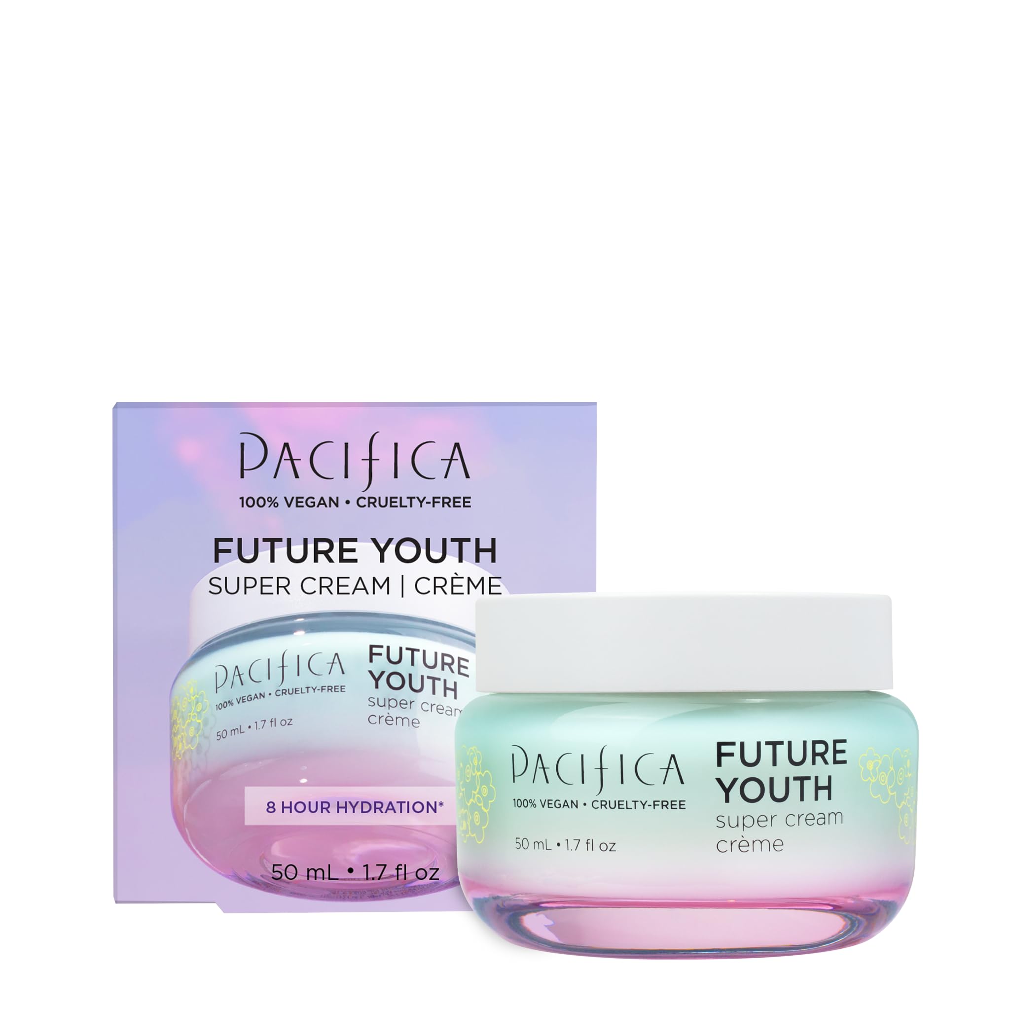 Pacifica Beauty Future Youth Super Cream, Daily Face Moisturizer, Skincare, Hydrating, Aging Skin, Lightweight, Firming Cream, F