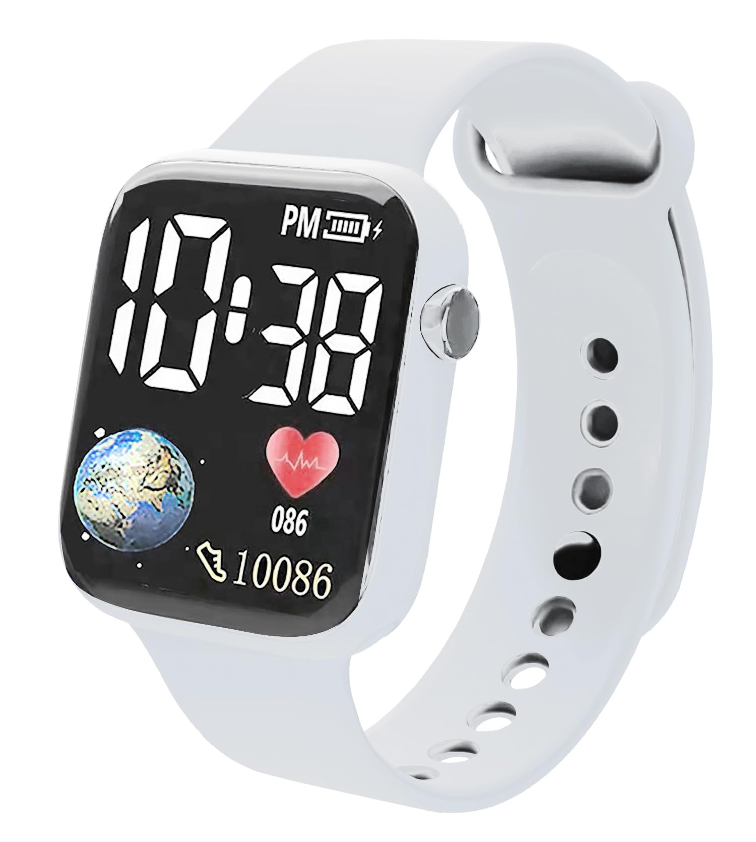 Matrix Kids Edition Led Watch, Waterproof & Shockproof Led Watch For Boys & Girls (White)