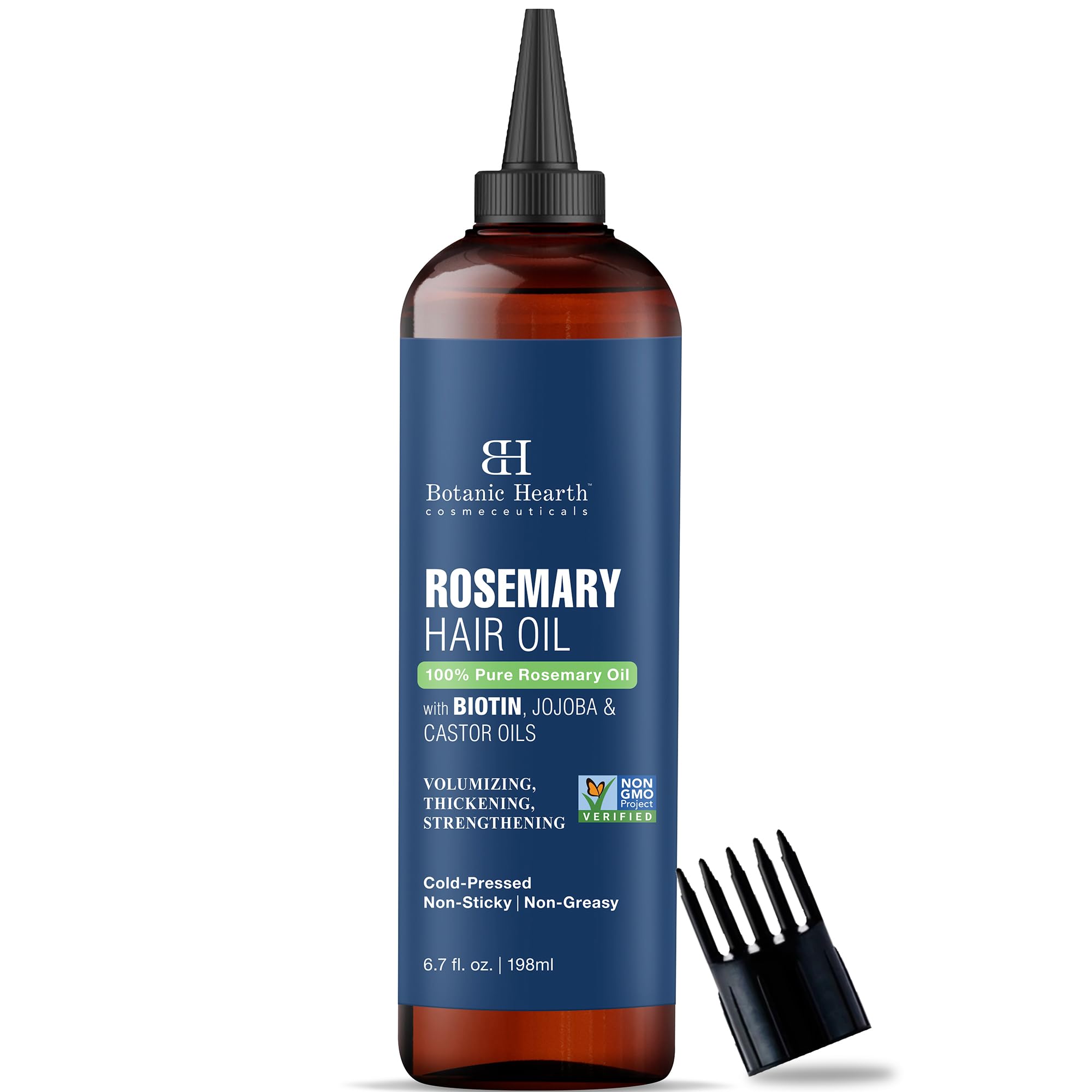 Botanic Hearth 100% Pure Rosemary Oil For Hair Growth Infused With Biotin | Hair Strenghtening Treatment | Nourishing & Volumizi