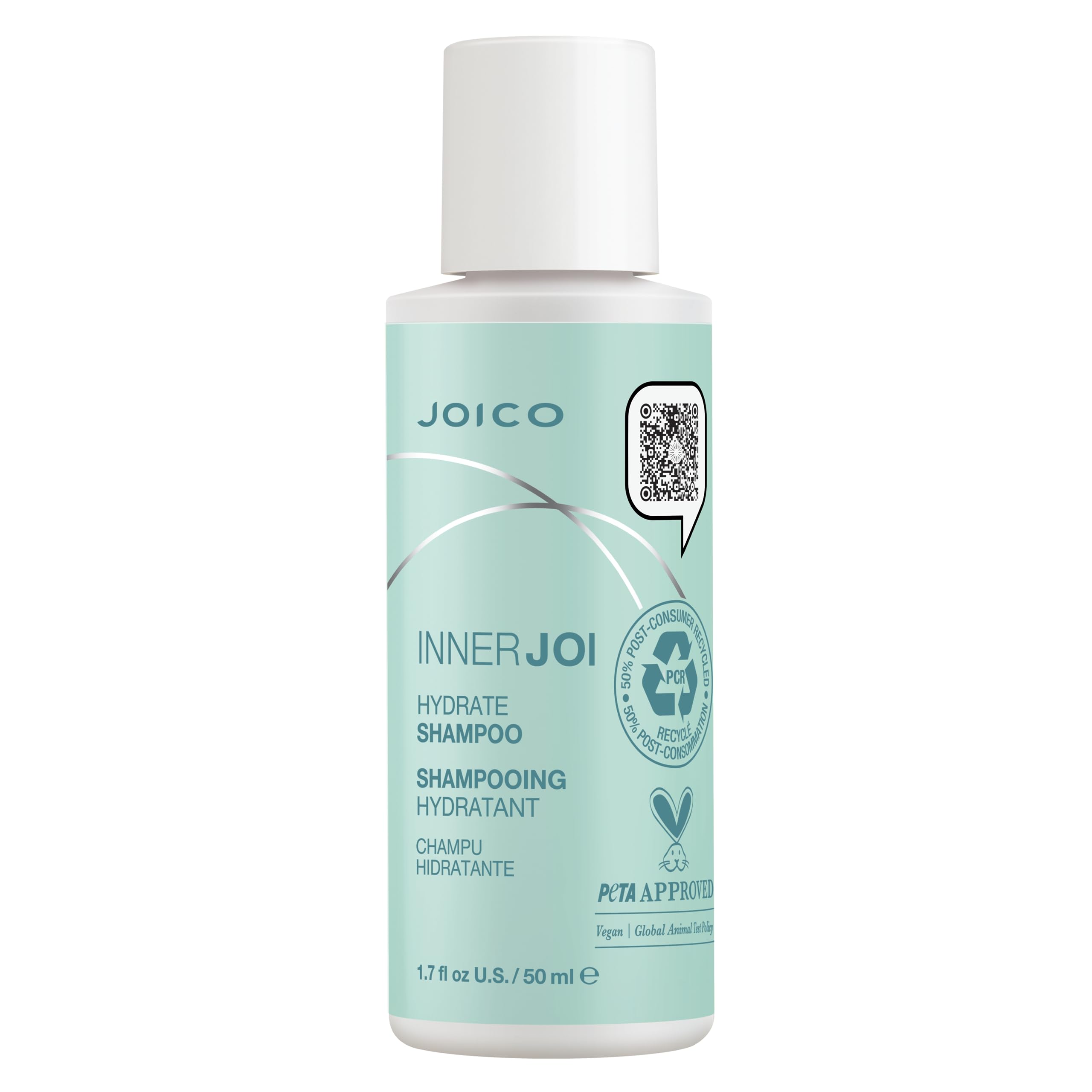 Joico InnerJoi Hydrate Shampoo,For Dry Hair & Scalp,Sulfate & Paraben Free,Naturally-Derived Vegan Formula, 1.7 fl.oz