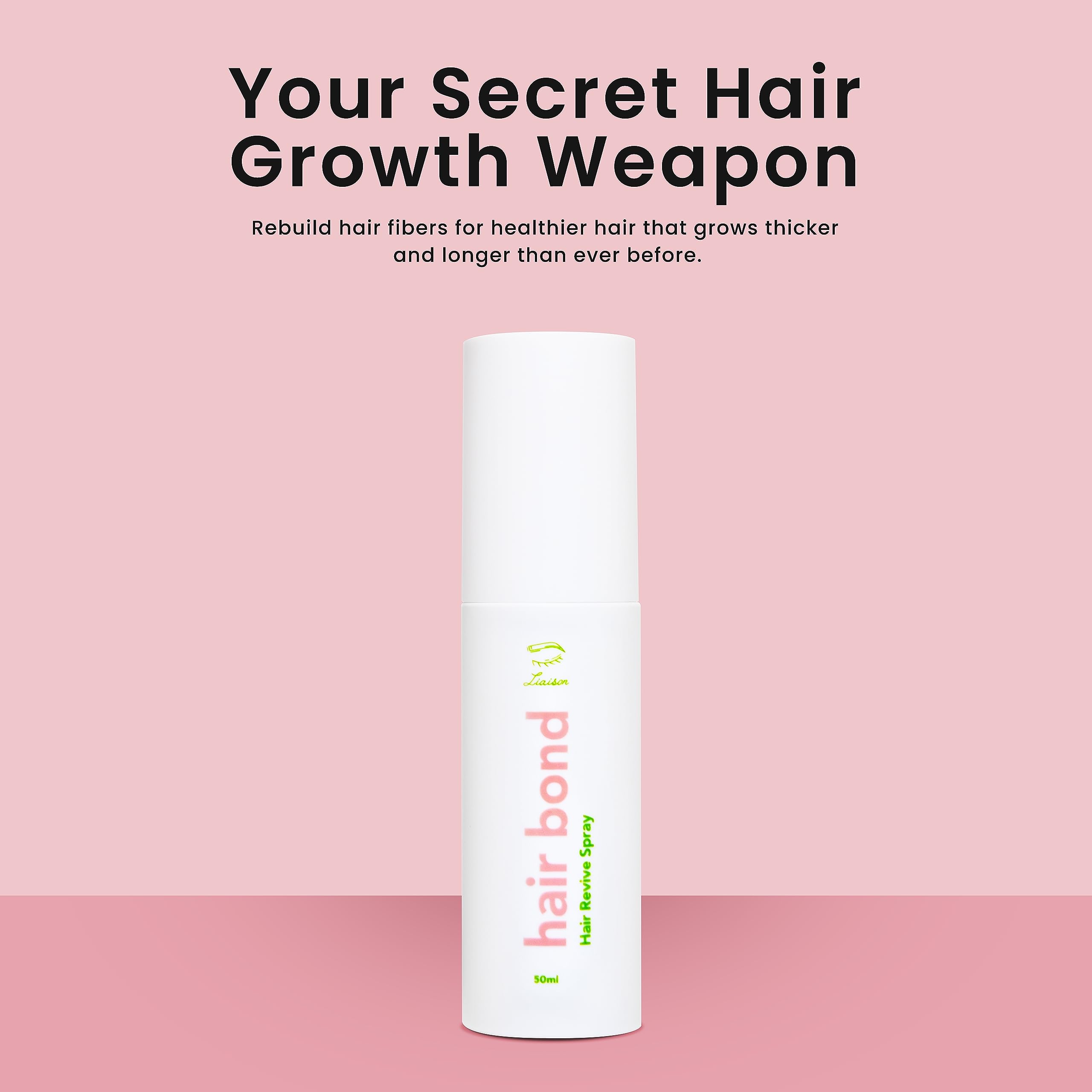 Liaison Hair Bond Spray - Volumizing & Thickening Formula for Fast Growth, Strengthens Follicles & Promotes Healthy Hair - Reduc