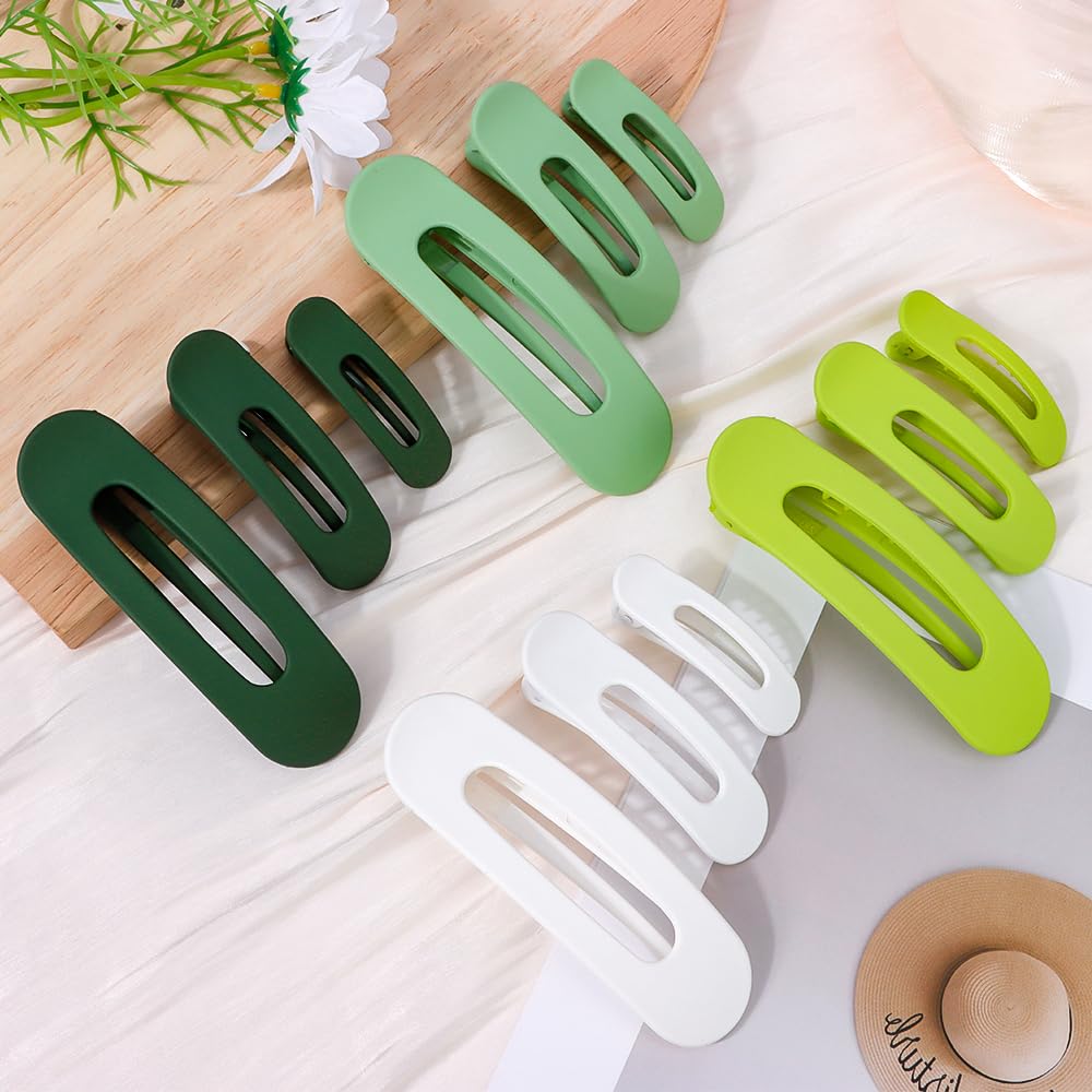 Large Duck Billed Hair Clips, Ahoney 12 Pack Alligator Clips For Thin & Thick Hair - 3 Sizes Lay Down Banana Clips, Hair Styling