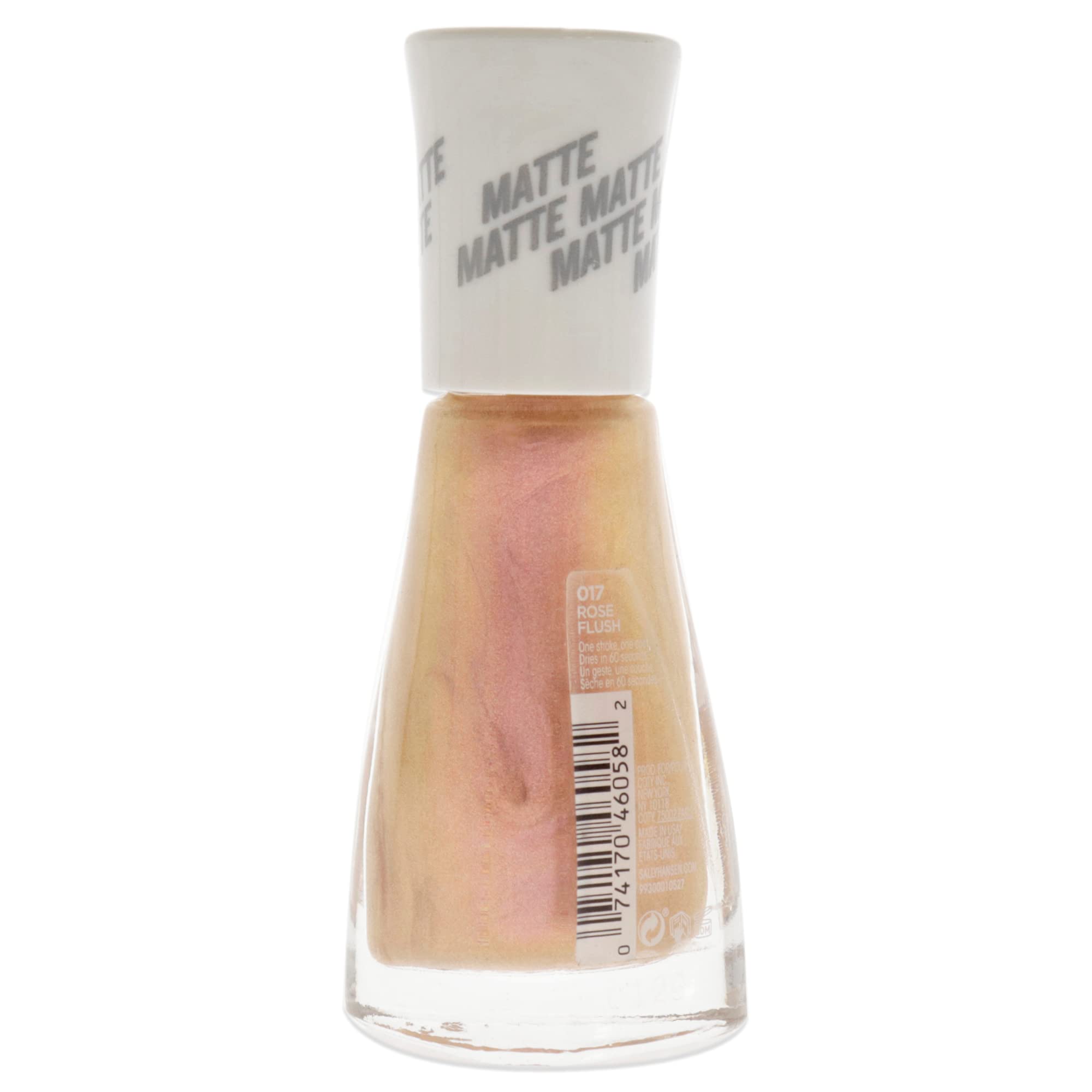 Sally Hansen Insta Dri Matte Metallics, Rose Flush, 031 Fl Oz (Pack Of 1)