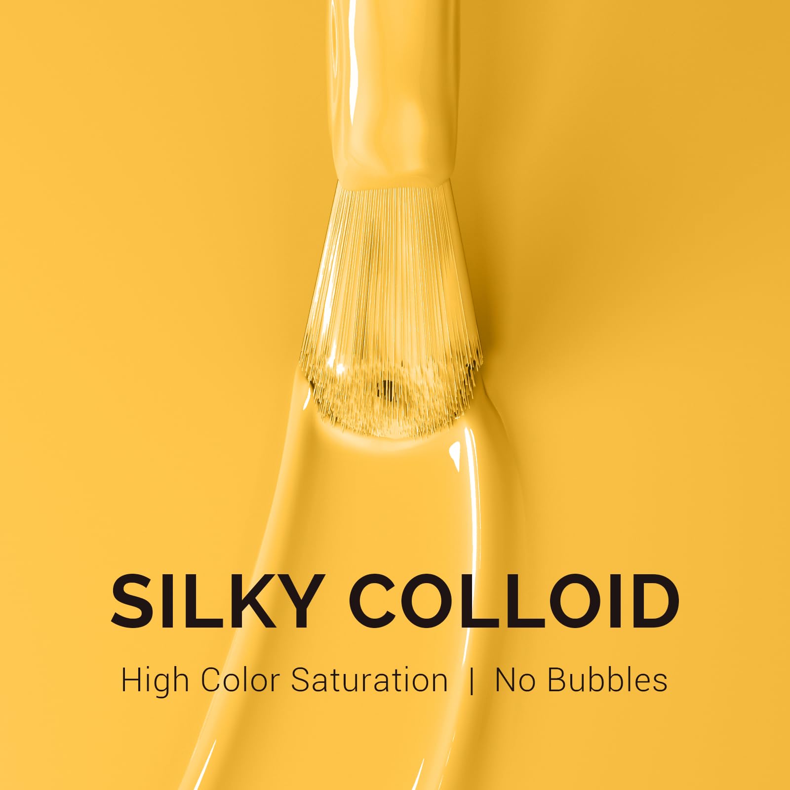 Melodysusie Jelly Yellow Gel Nail Polish,0.5Fl Oz Transparent Yellow Soak Off Uv Led Bright Yellow Gel Polish Nail Art Manicure