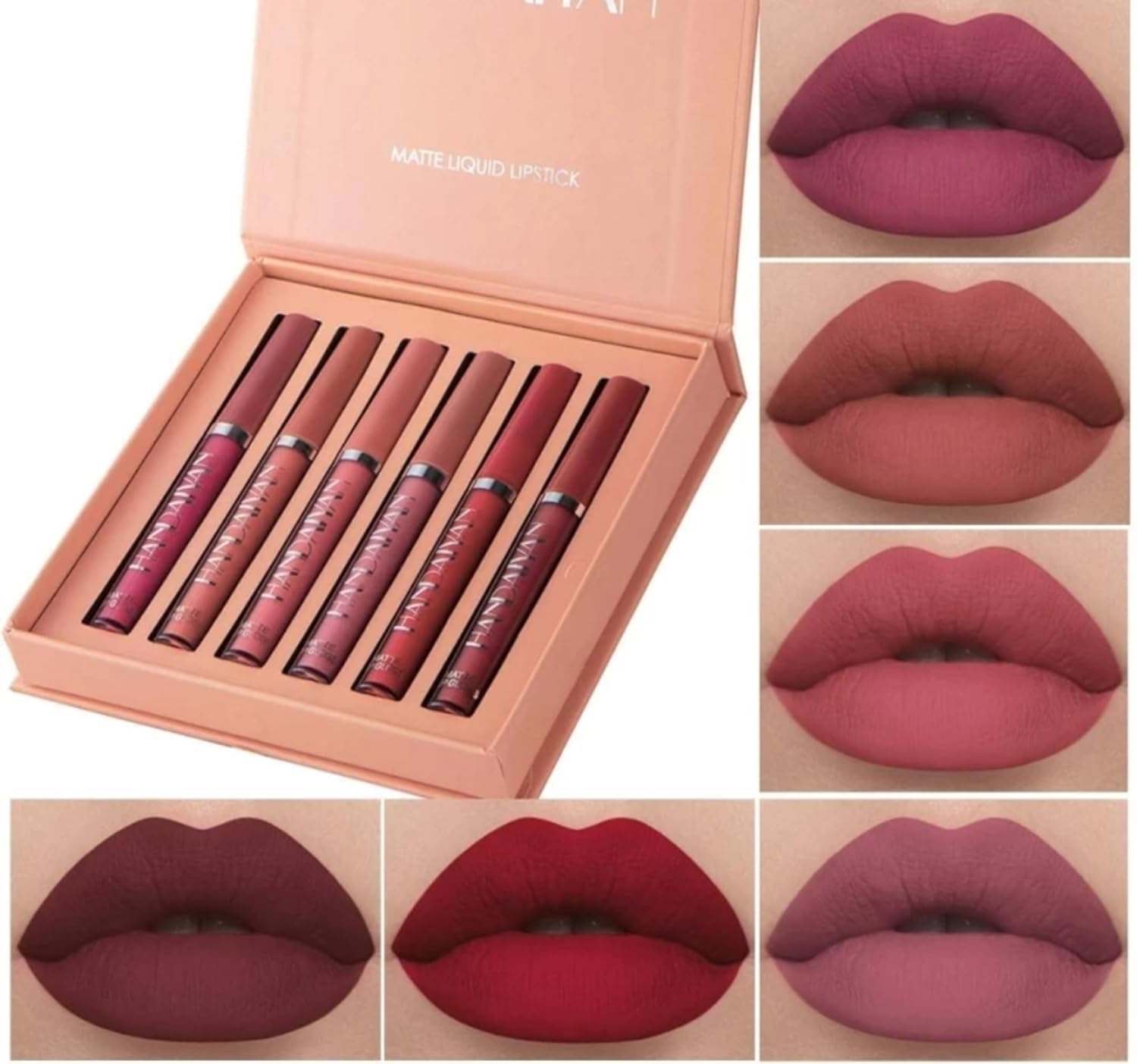 Protya Liquide Matte Lipstick 6Pcs Set Waterproof Long Lastingon Transfer Beauty Product Kit Lip Gloss For Women 24 Hours