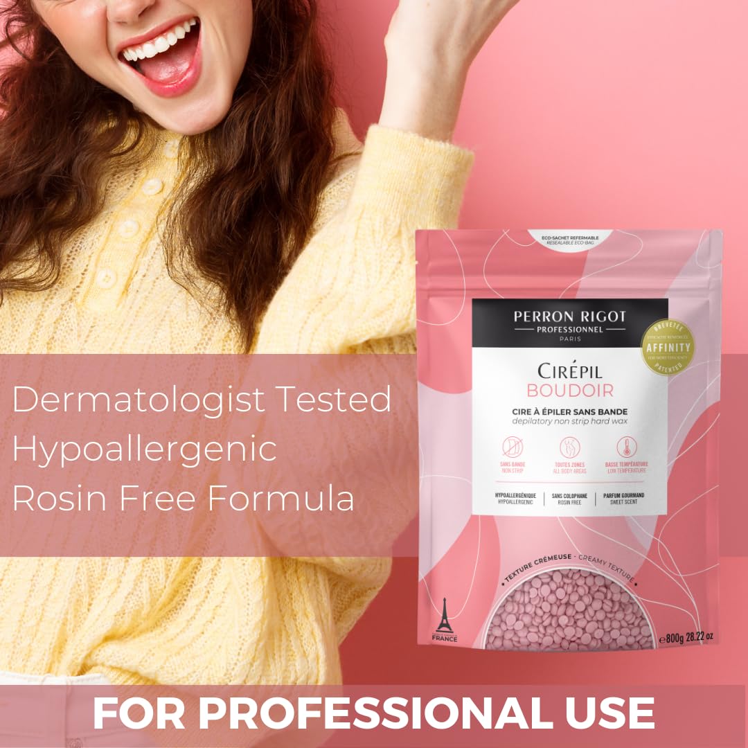 Cirepil - Boudoir - 800G / 28.22 Oz Wax Beads Bag - Sweet Fragrance - Allergen-Free - Specially Formulated For Short, Coarse Hai