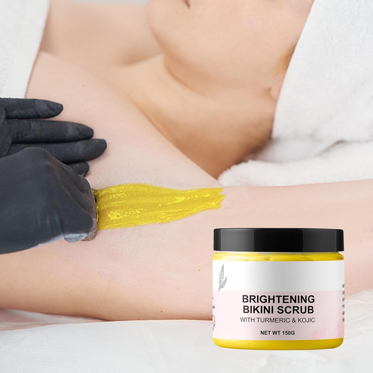 Bikini Area Exfoliator Exfoliating Body Scrub Turmeric Scrubs Kojic Bump Eraser Kp Body Exfoliant Ingrown Hair Treatment Body Sc