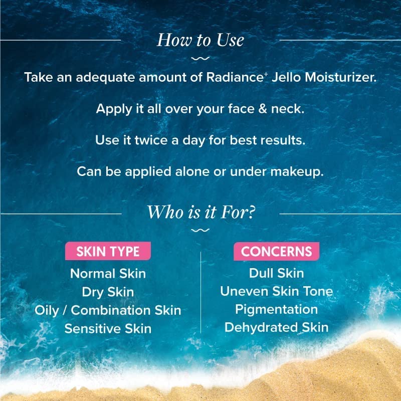 Aqualogica Radiance+ Jello Hydrating Face Moisturizer | Helps Reduce Acne Marks & Spots | Watermelon & Niacinamide Infused Gel B