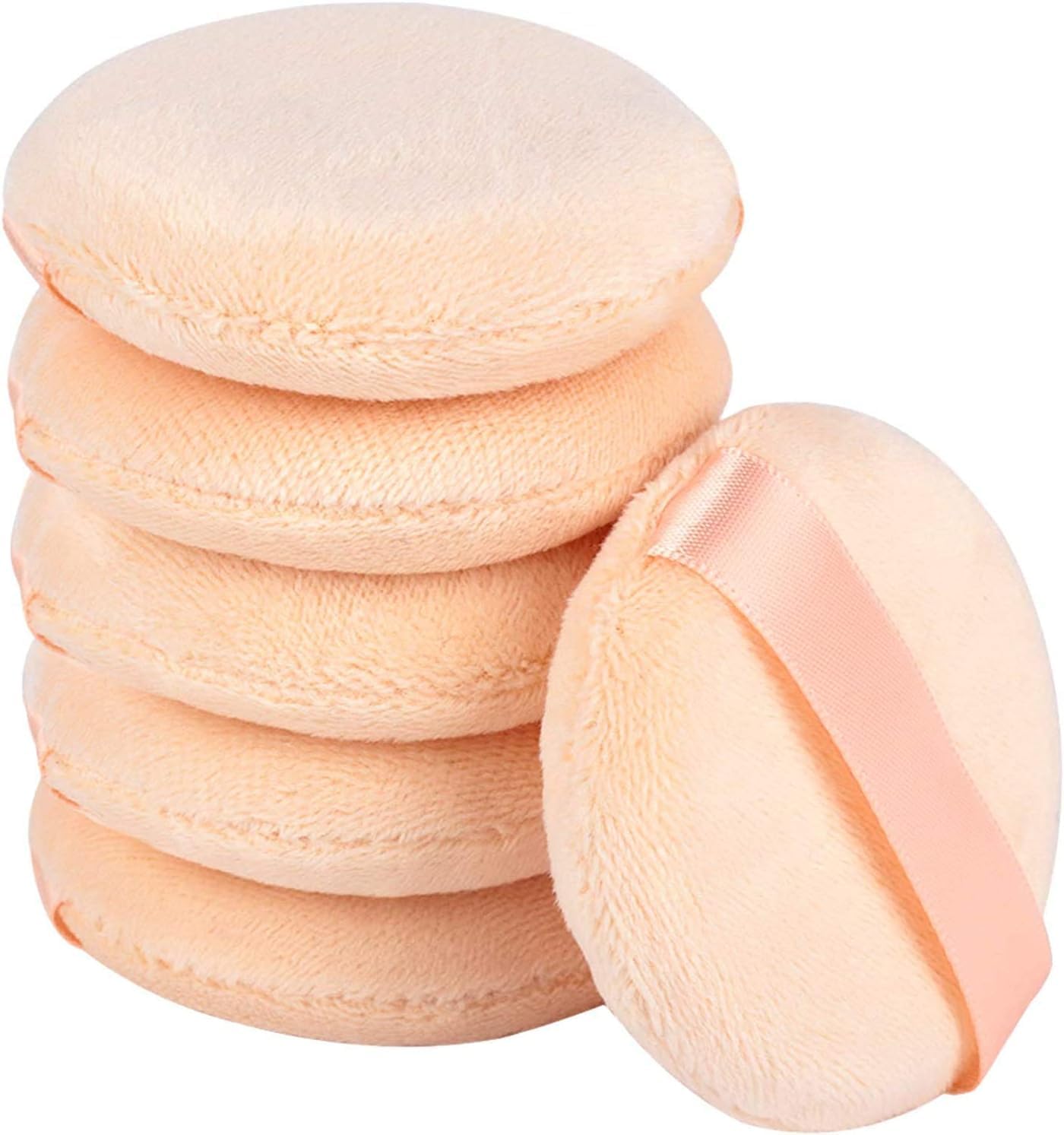 Lumber Fashion Round Powder Puff For Women Makeup Sponge Puff Face Dry Wet Makeup Puff For Loose Powder Body Powder, Cotton Cosm