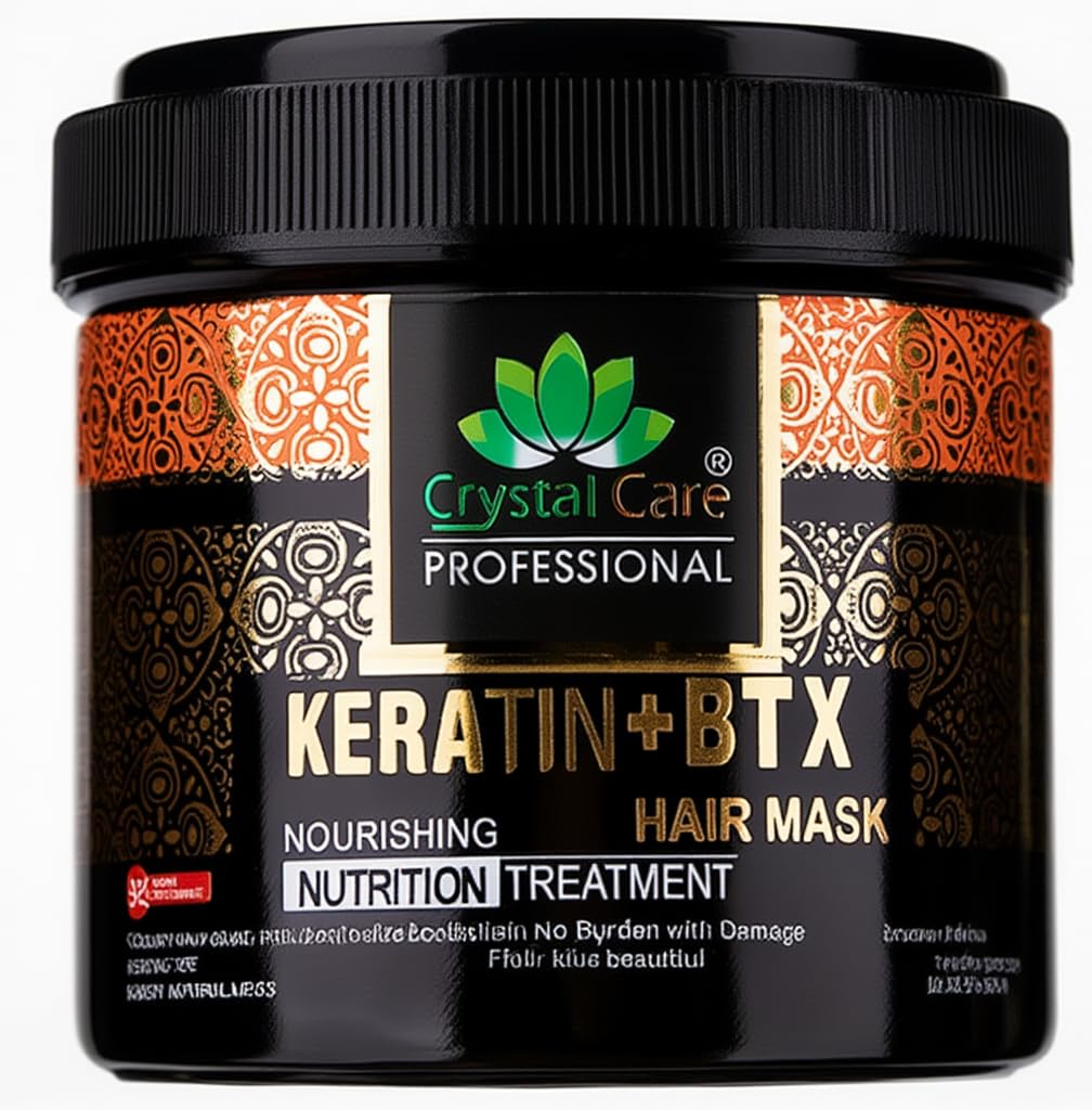 Crystal Care Professional Keratin + Btx Hair Mask For Dry & Damaged Hair | Deep Repair, Smoothening & Nutrition Treatment | Salo