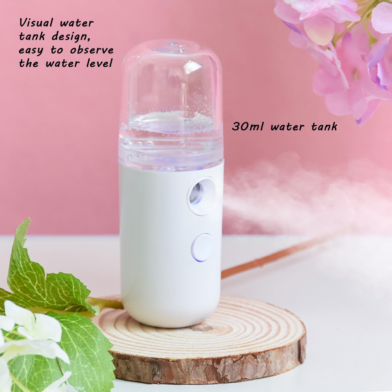 2Pack Kingsmile Facial Mister, Portable Face Mister, Cool Nano Mist Sprayer For Face Hydrating, Mini Handy Mister For Eyelash Ex