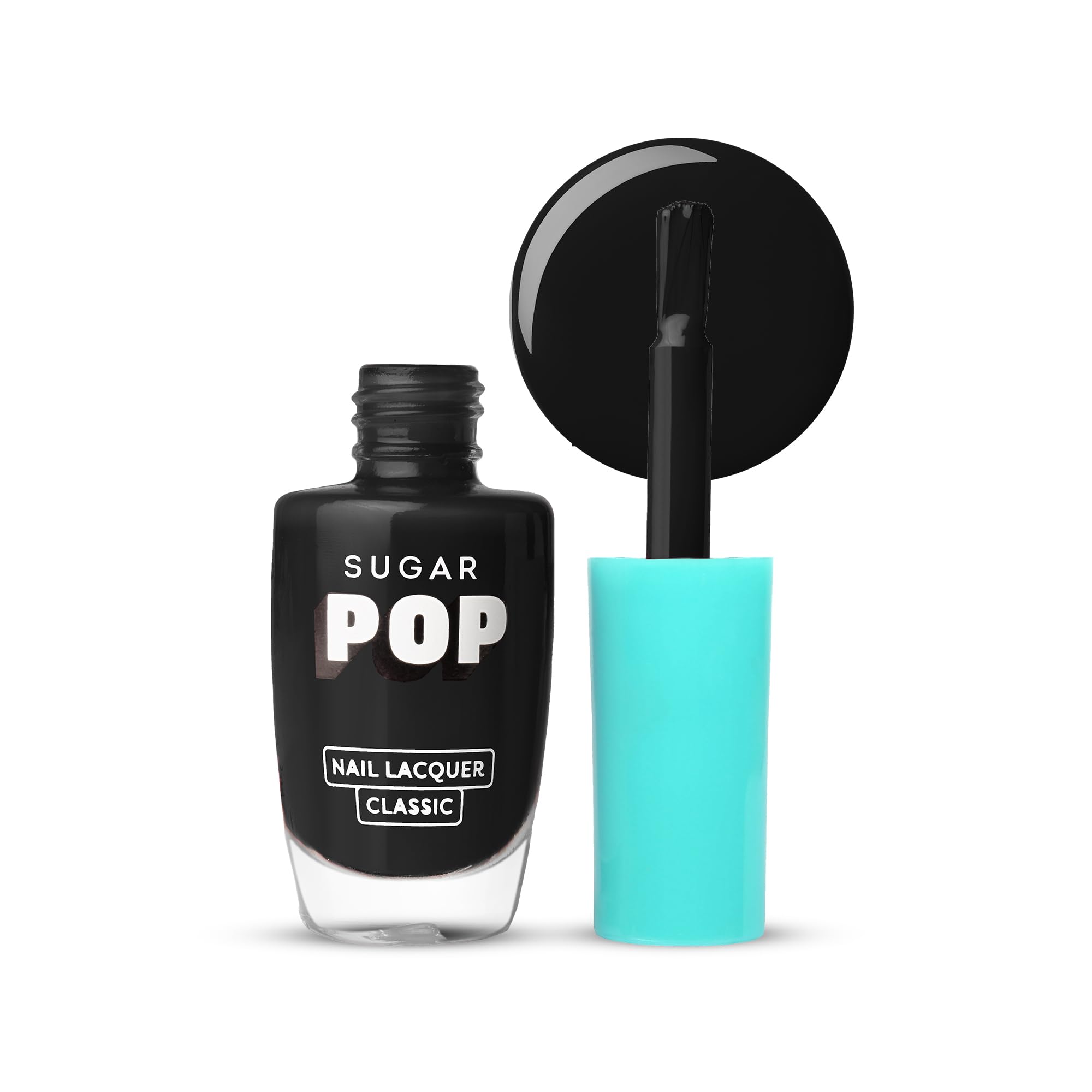 Sugar Pop Nail Lacquer 21 Black Berry (Black) | Dries In 45 Seconds | Chip-Resistant | Glossy Finish | High Shine | Nail Polish 