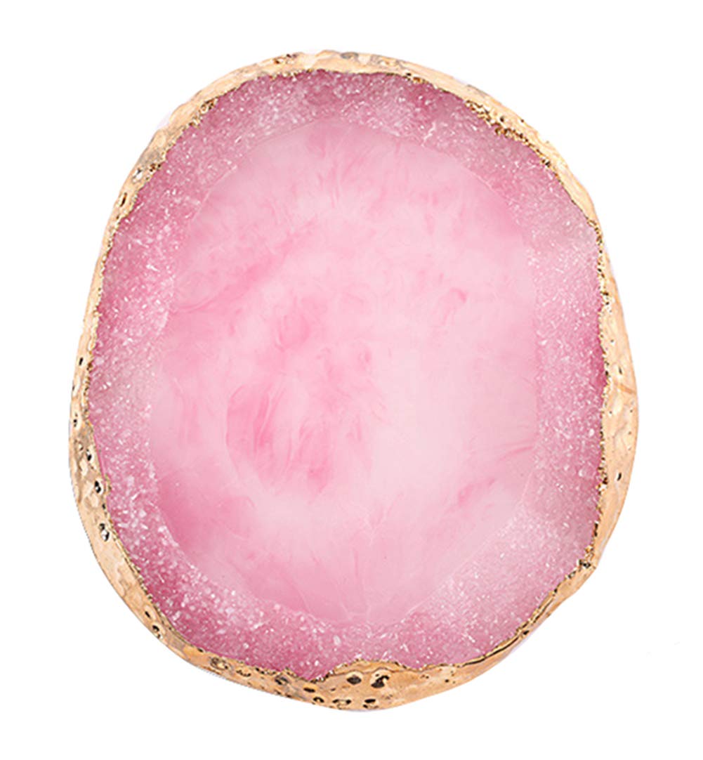 AKOAK 1 Pack Phnom Penh Resin Crystal Agate Palette Nail Art Gel Nail Polish Palette Nail Piece Display Tool,Pink