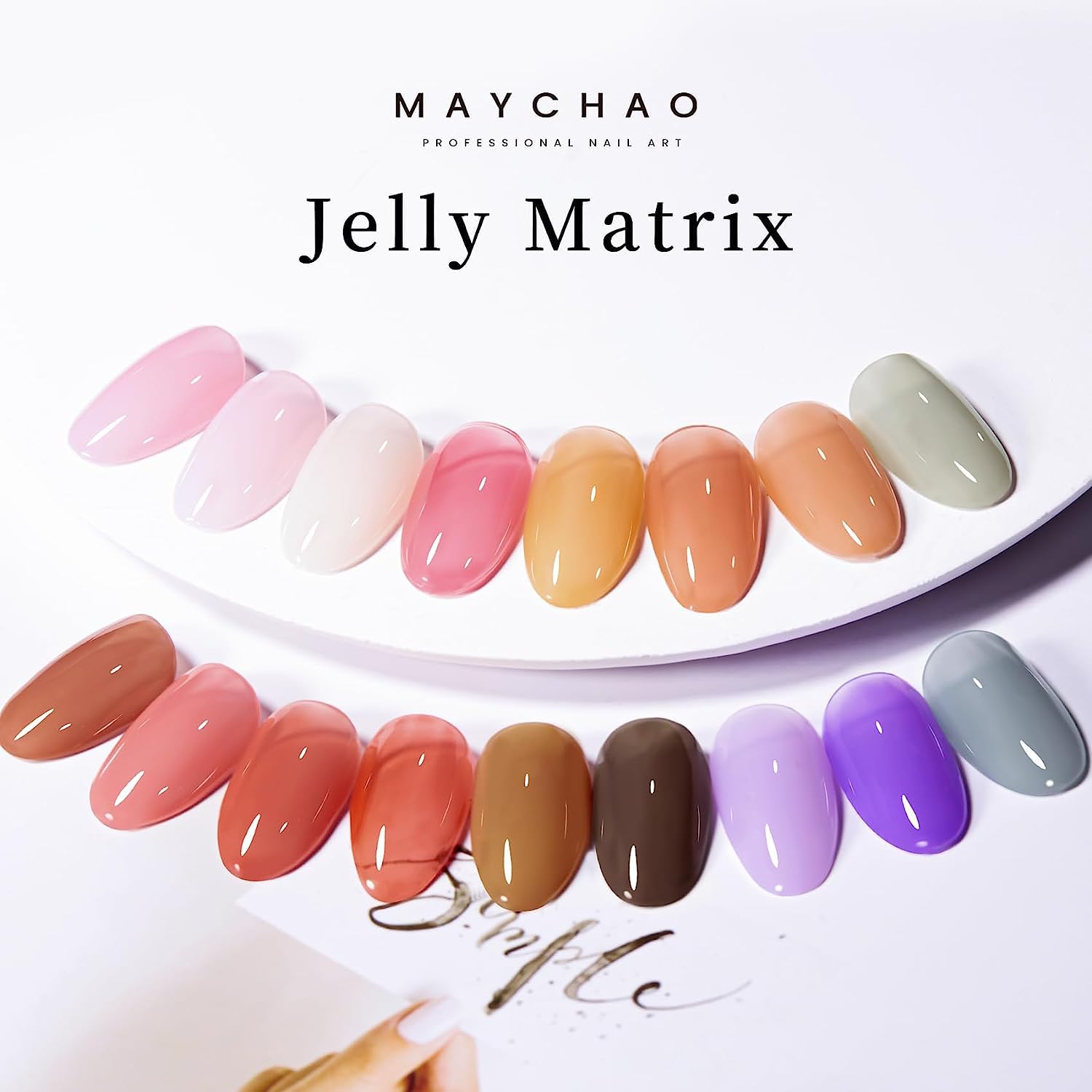 Maychao Jelly Gel Nail Polish 15Ml 1Pc Jelly Pale Taupe Nail Polish Soak Off Uv Led Nail Gel Polish Nail Art Starter Manicure Sa