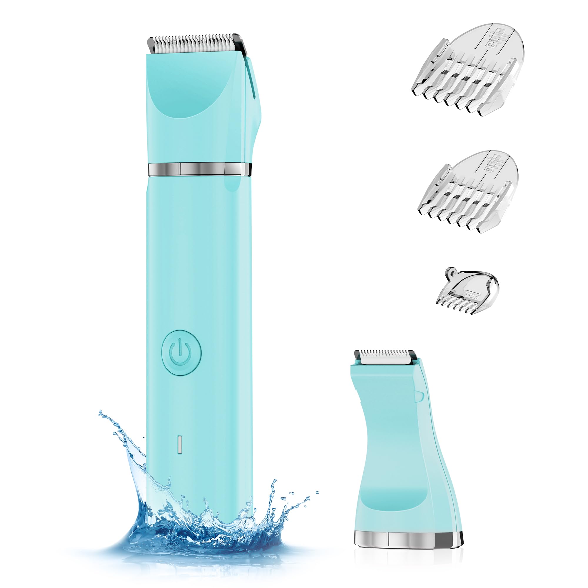 Electric Bikini Trimmer For Women - 2 In 1 Electric Lady Clipper Pubic Hair Groomer Painless Hair Removal Razor Body Shaver, Por