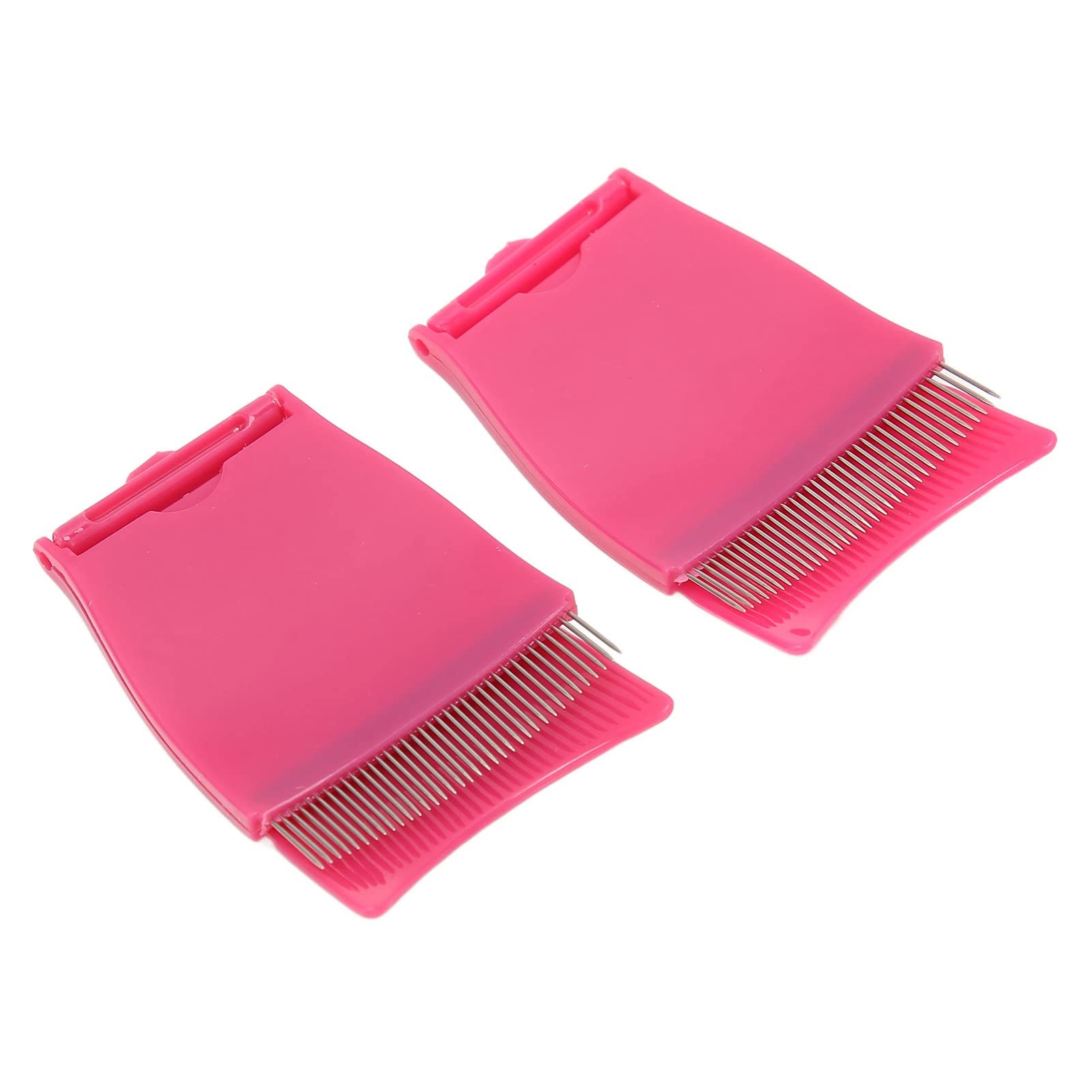2pcs Eyelash Comb Separator Portable Folding Grooming Tool Mascara Brush Grooming Tool For Travel, Red