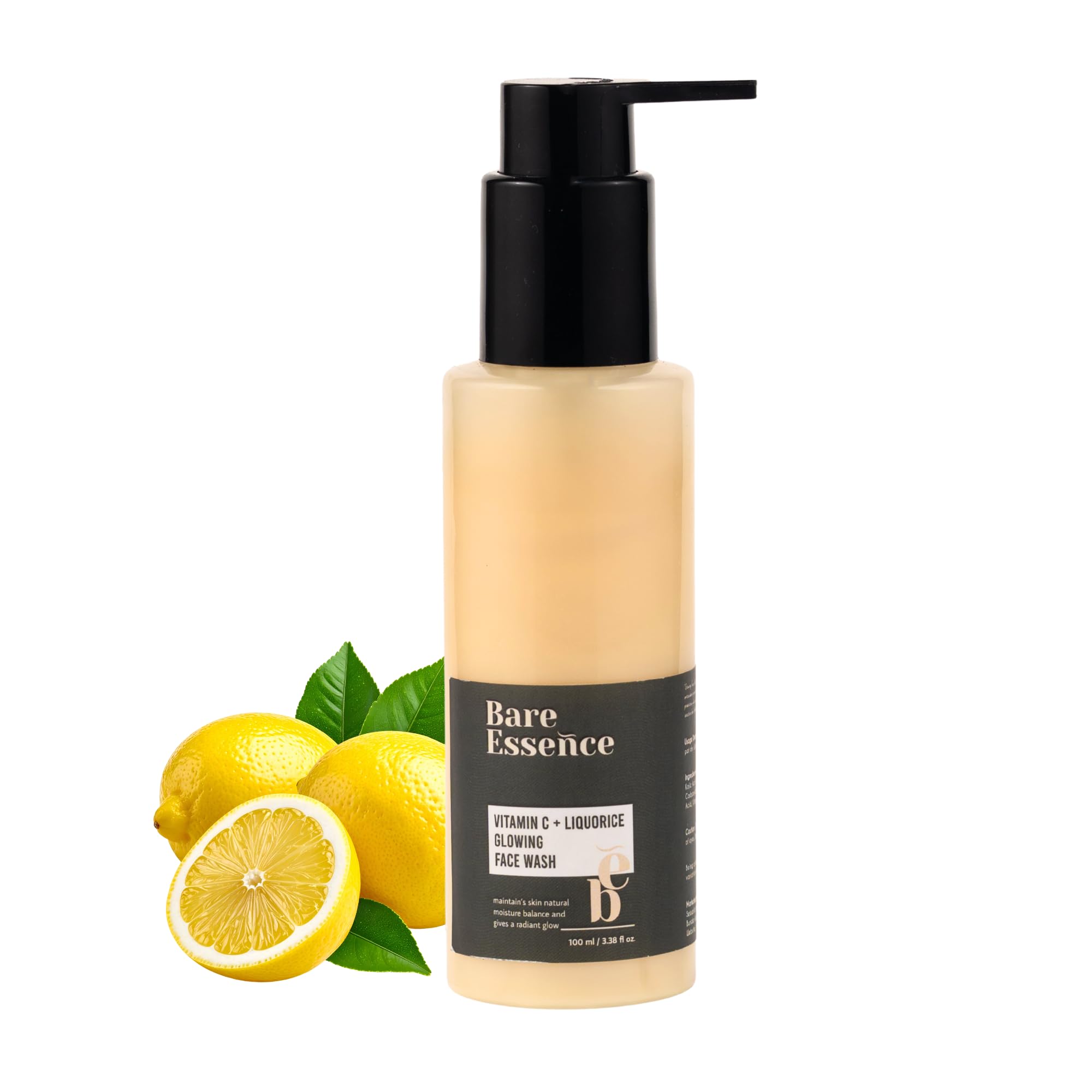 Bare Essence Deep Cleansing Vitamin C Foaming Face Wash With Liquorice Extract, Sulphate And Paraben Free Non Drying Cleanser Fo