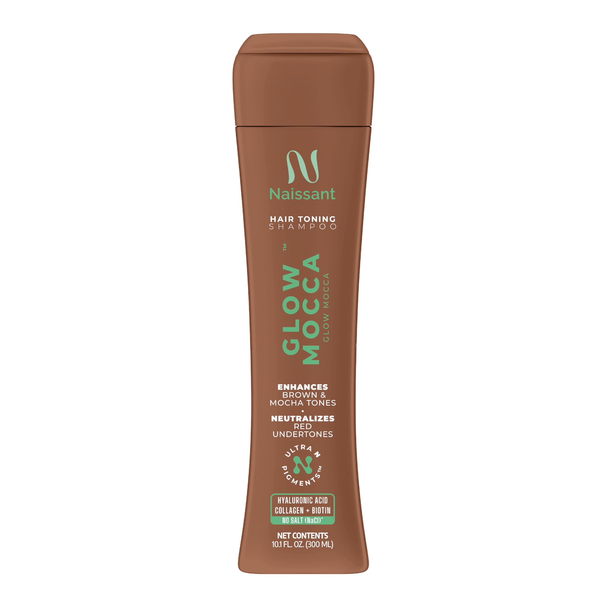 Naissant Glow Mocca Hair Toning Shampoo |High-Purity Pigments |Neutralizes Red &Orange Undertones |For Brown &Mocha Hair |Hyalur