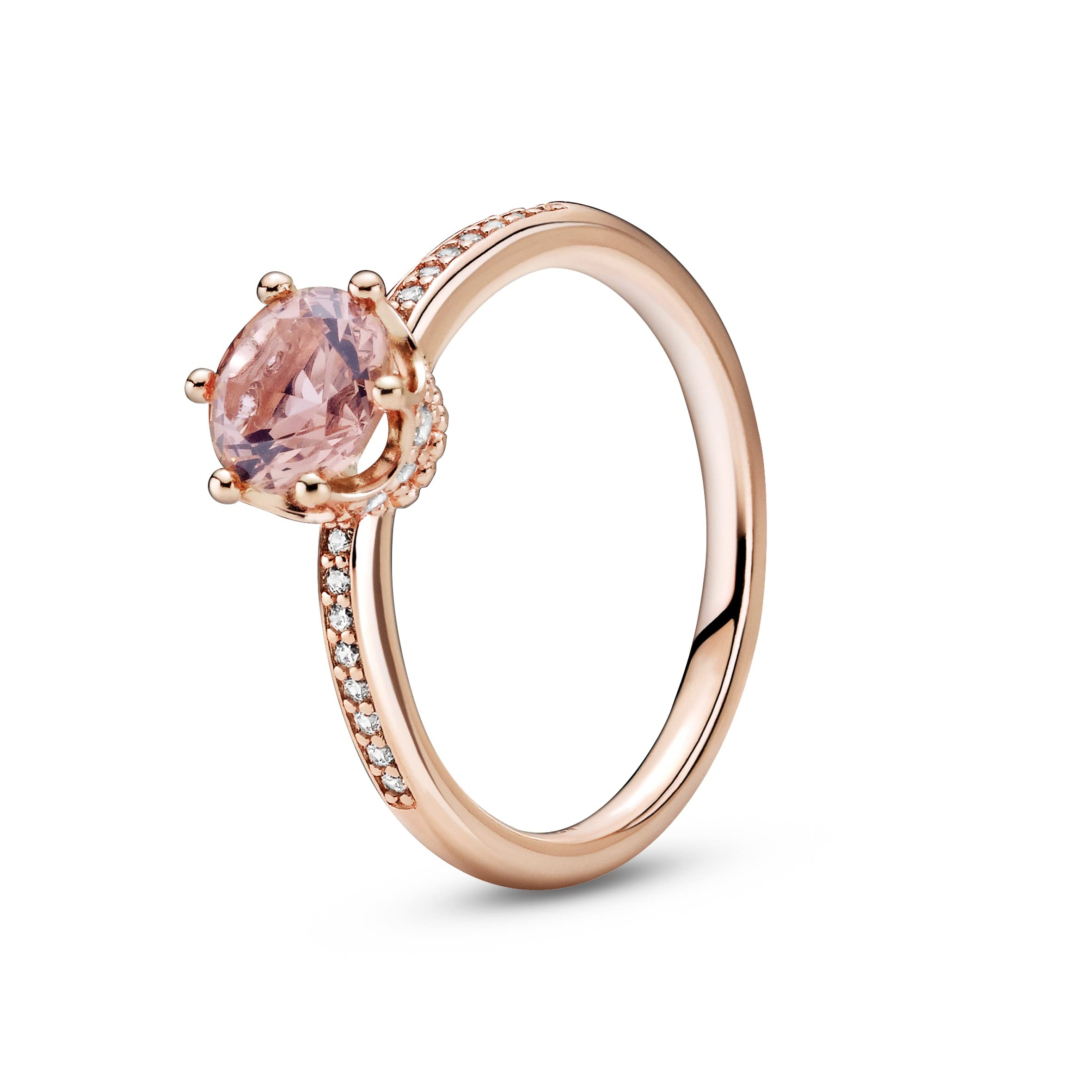 PANDORA Sparkling Crown Solitaire, Pink Crystal