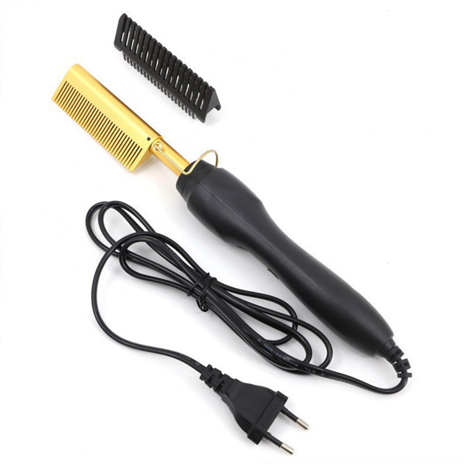 Dinaso Ceramic Heating Hair Straightener Brush with Comb Attachments for Smooth Hair Styling