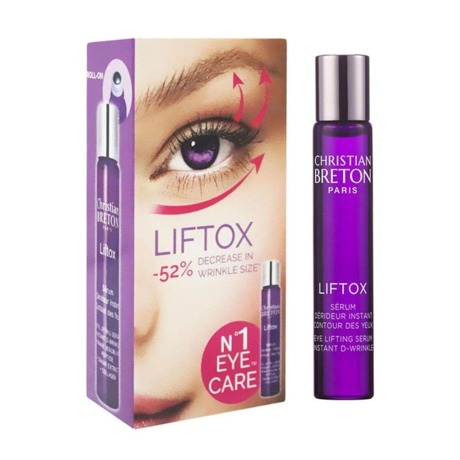 Christian Breton LIFTOX Eye Lifting Serum - Hydrating & Firming - 10 ml - Ophthalmologist-Tested, Made in France