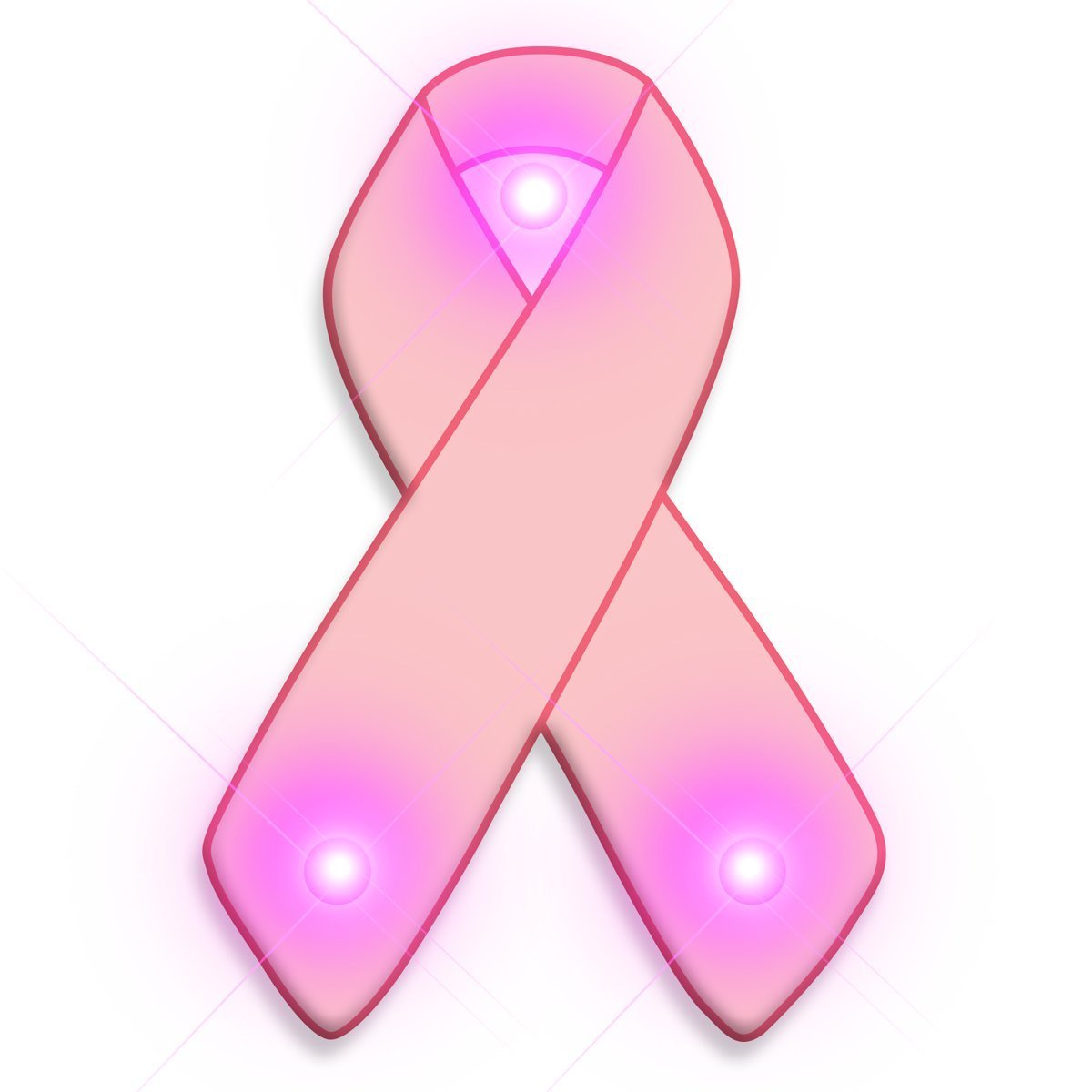 blinkee 3710000 Pink Ribbon Flashing Body Light Lapel Pins