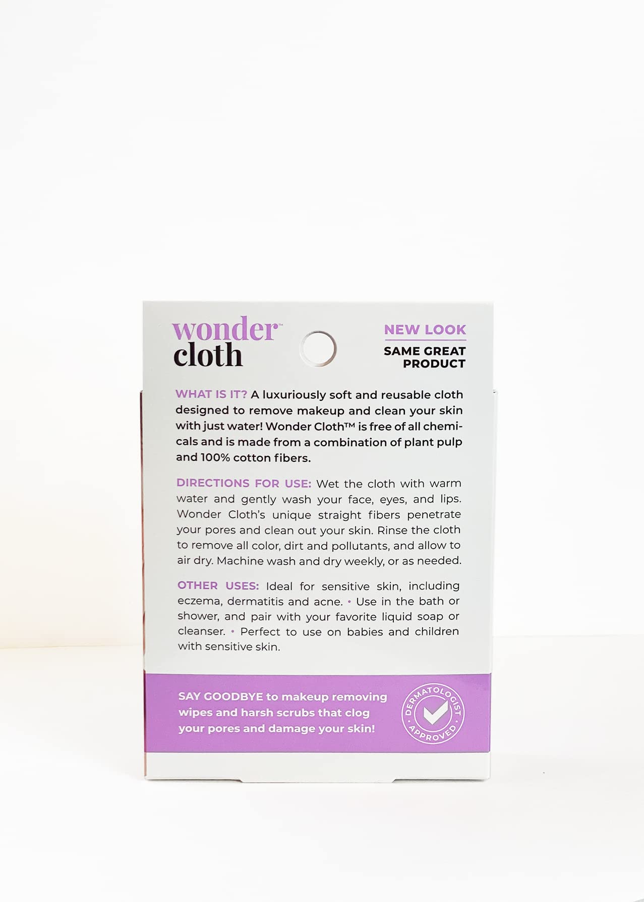 Wonder Cloth (Pack Of 6) - All Natural Make-Up Remover Cloth, Removes Makeup Instantly With Just Water, Cleanses And Exfoliates,