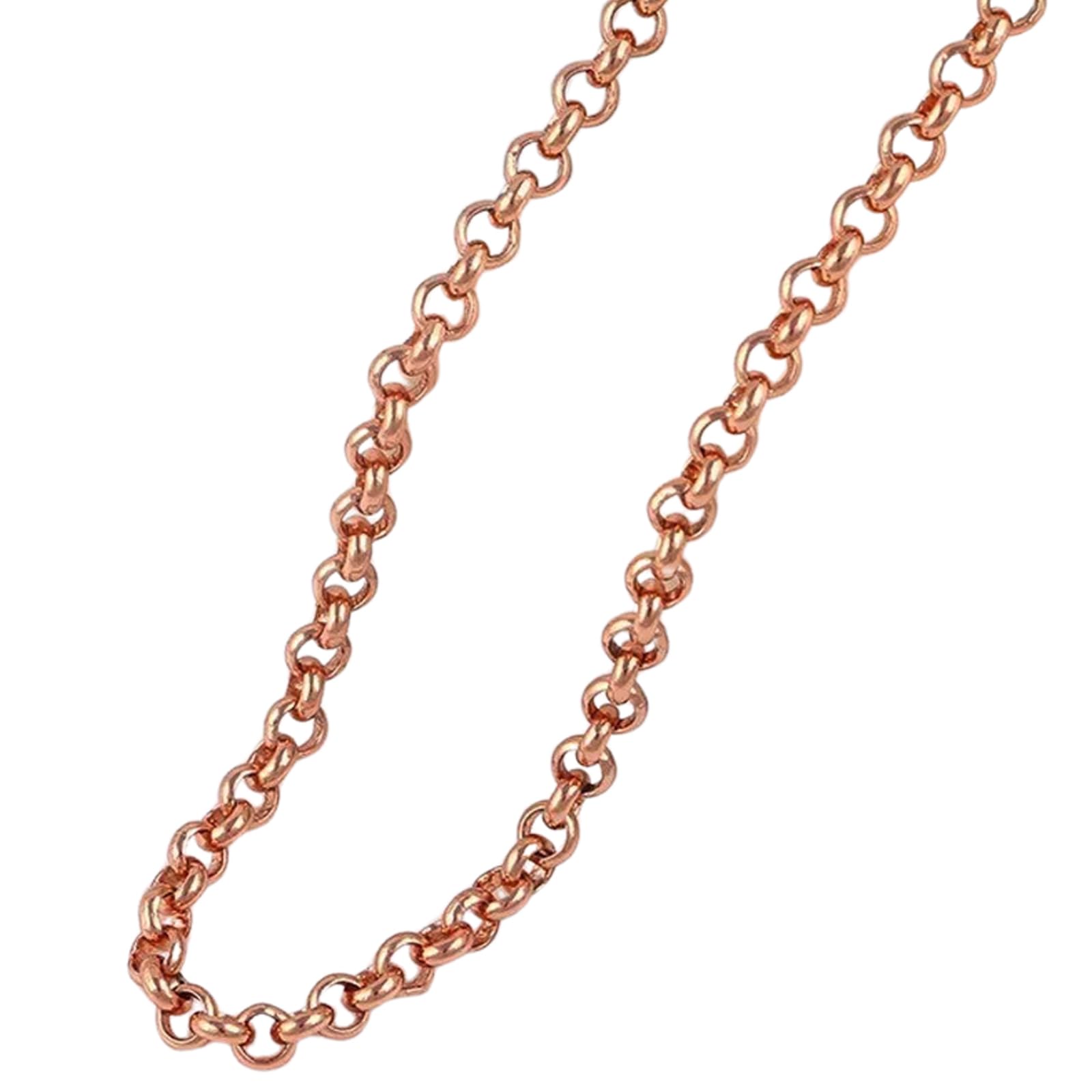 Ervio Pure Copper Chain For Men Women Boys Girls | Stylish Copper Necklace For Casual Office Street Style | Lightweight Unisex M