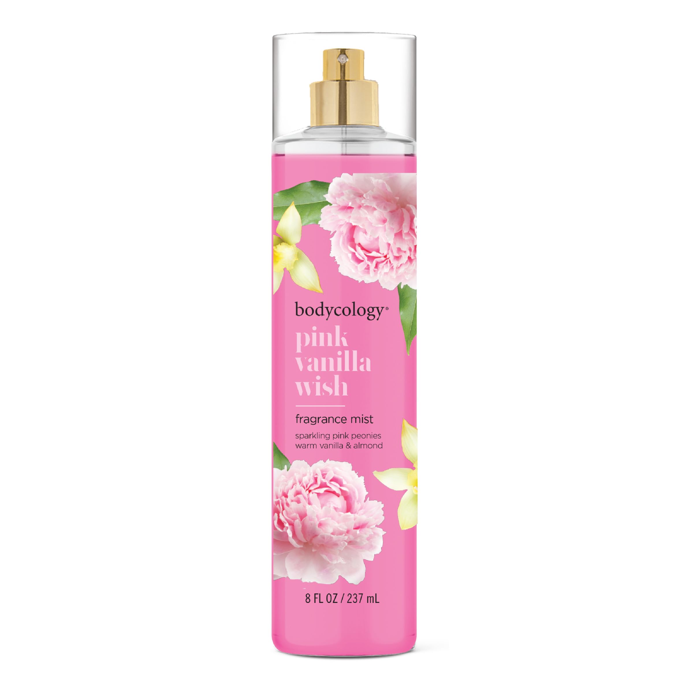 Bodycology Long-Lasting Fragrance Body Mist, Pink Vanilla Wish, 8 Fl Oz