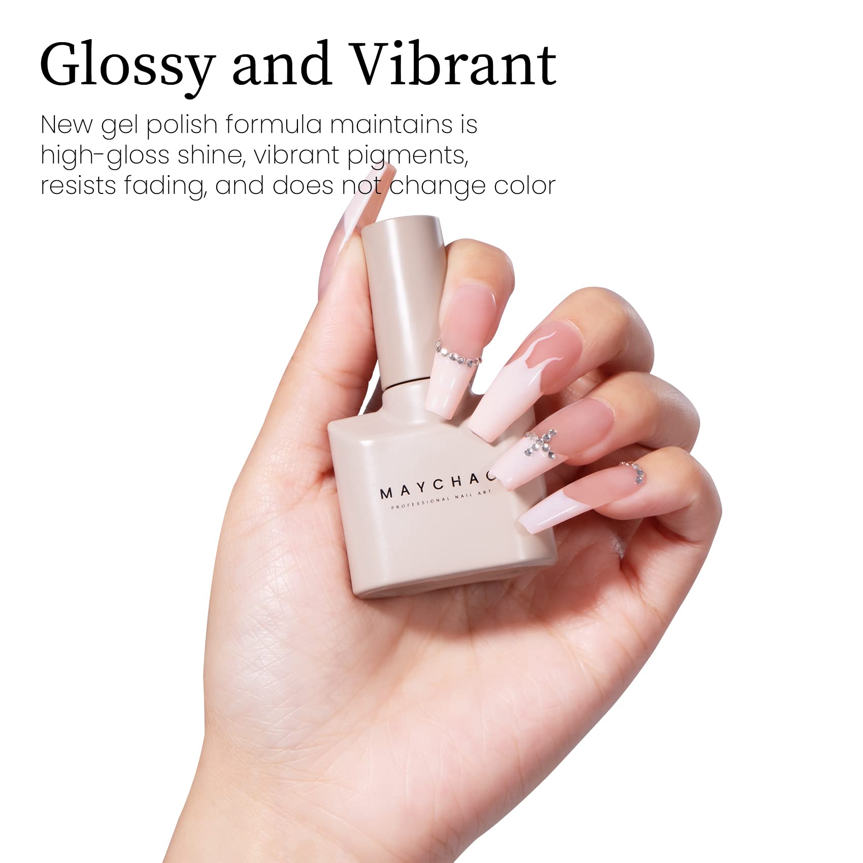 Maychao 15Ml Light Pink Gel Nail Polish 1Pc Peach Pink Gel Polish Soak Off Uv Led Nail Polish Nail Art Starter Manicure Salon Di
