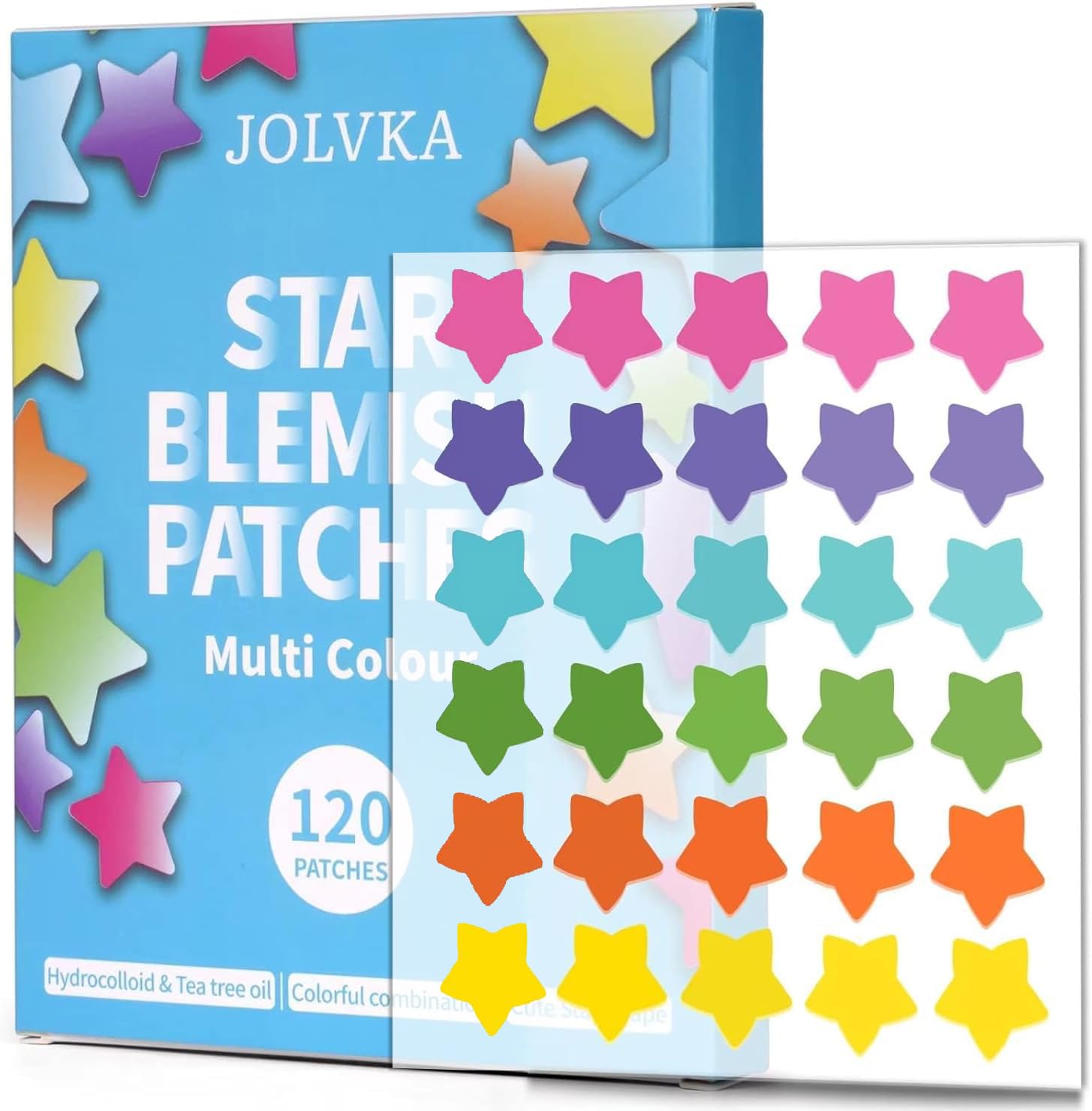 JOLVKA Star Blemish Patch-Hydrocolloid Blemish Patches (120 Patches)-Cute Blemish Patches -Starface Blemish Blemish Patches-Vega