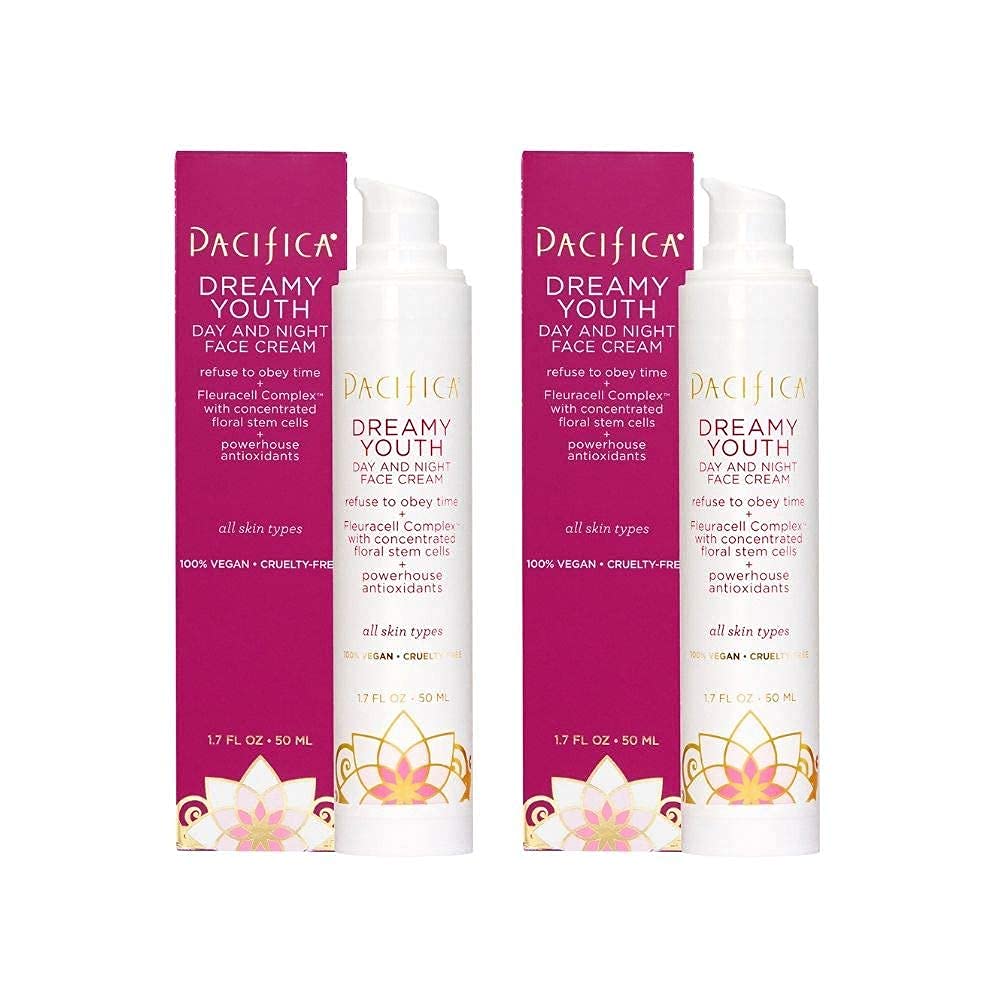 Pacifica Beauty Dreamy Youth Day and Night Face Cream - 2 Pack - Moisturizer - For Dry and Aging Skin - Peptides, Grapeseed Oil,