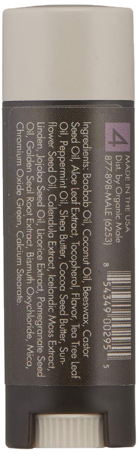 Organic Male OM4 Encore RECOVER: Bao-Balm Lip Therapy - Soothe and Hydrate Chapped, Dry Lips, Unisex, Men, Women