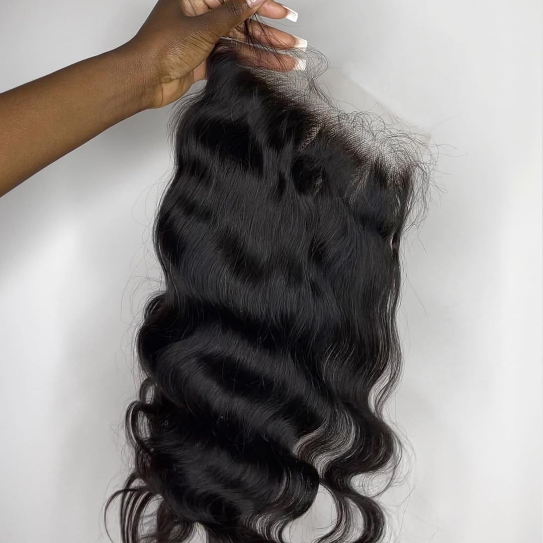 Beeos Skinlike Real Hd Lace Closure 4X4 Body Wave Human Hair Closure Pre Plucked Single Knot Invisible Hd Lace 18 Inch