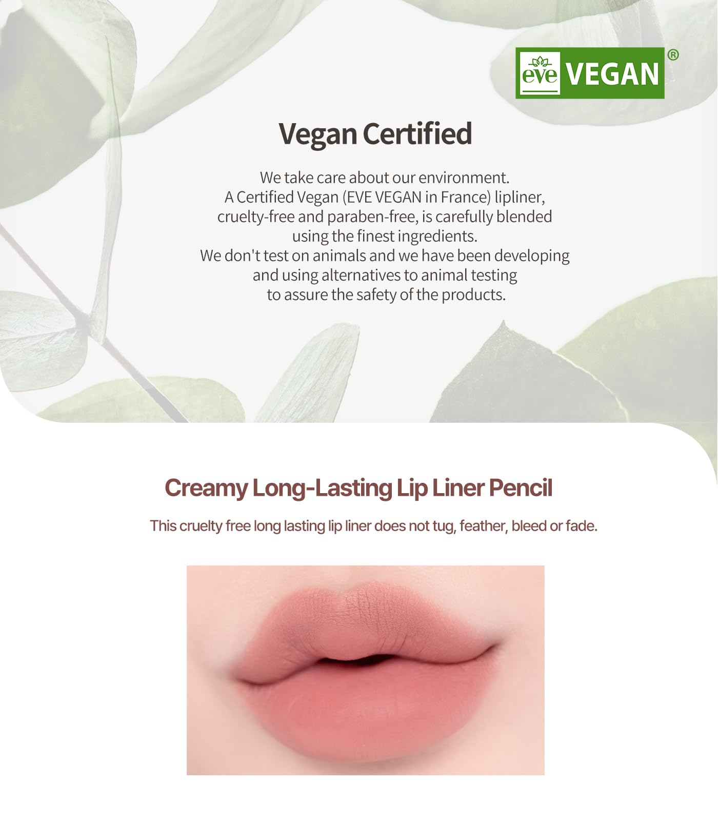 Heart Percent Dote On Mood Lip Pencil, Long-Lasting Creamy Lip Crayon Smooth Color Liner Retractable Lipstick Pencil 0.8G, #02.